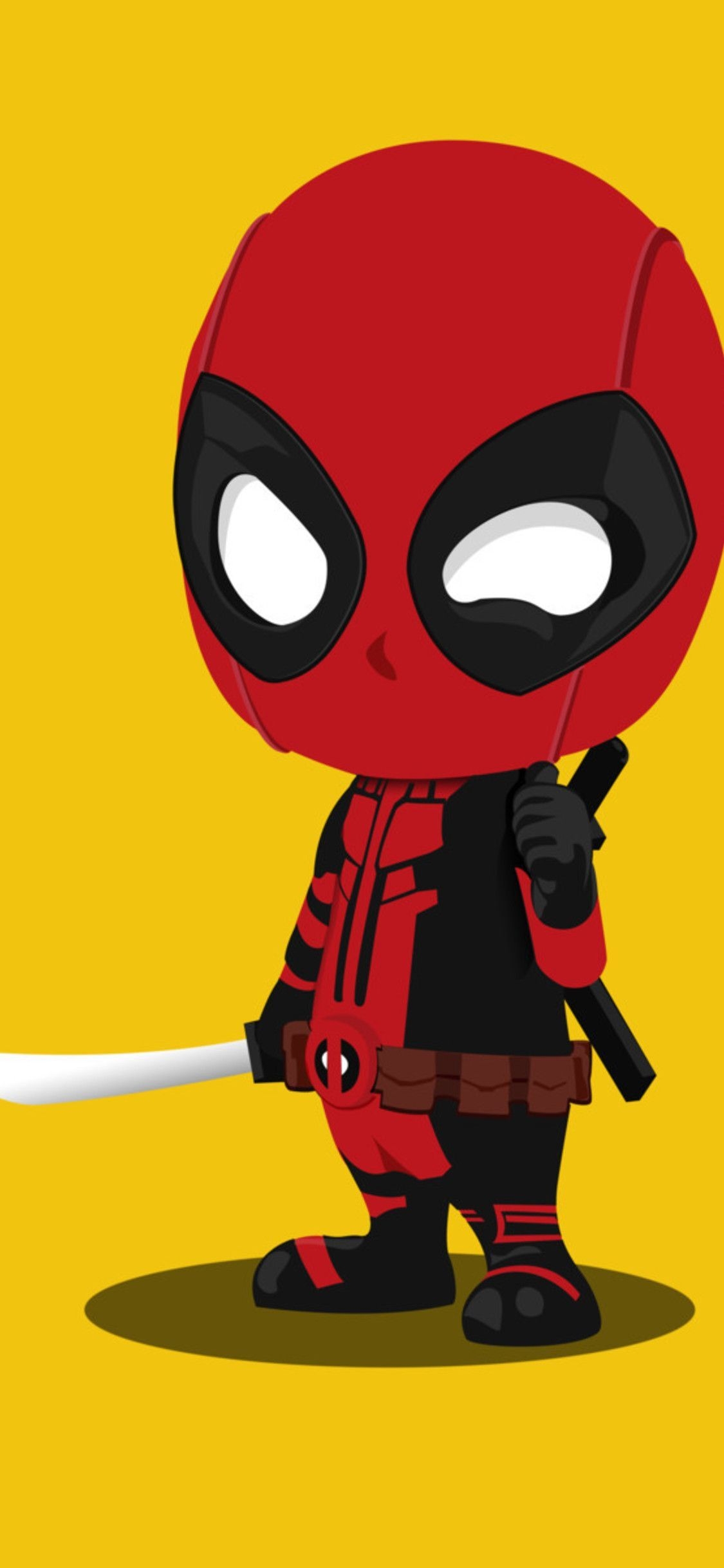 1130x2440 Cartoon Deadpool iPhone Wallpaper Free Cartoon Deadpool iPhone Background, Phone