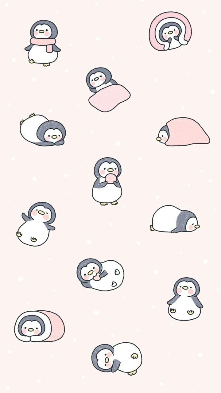 720x1280 Cute, Background, And Penguin Image Animals Wallpaper Cartoon, Phone