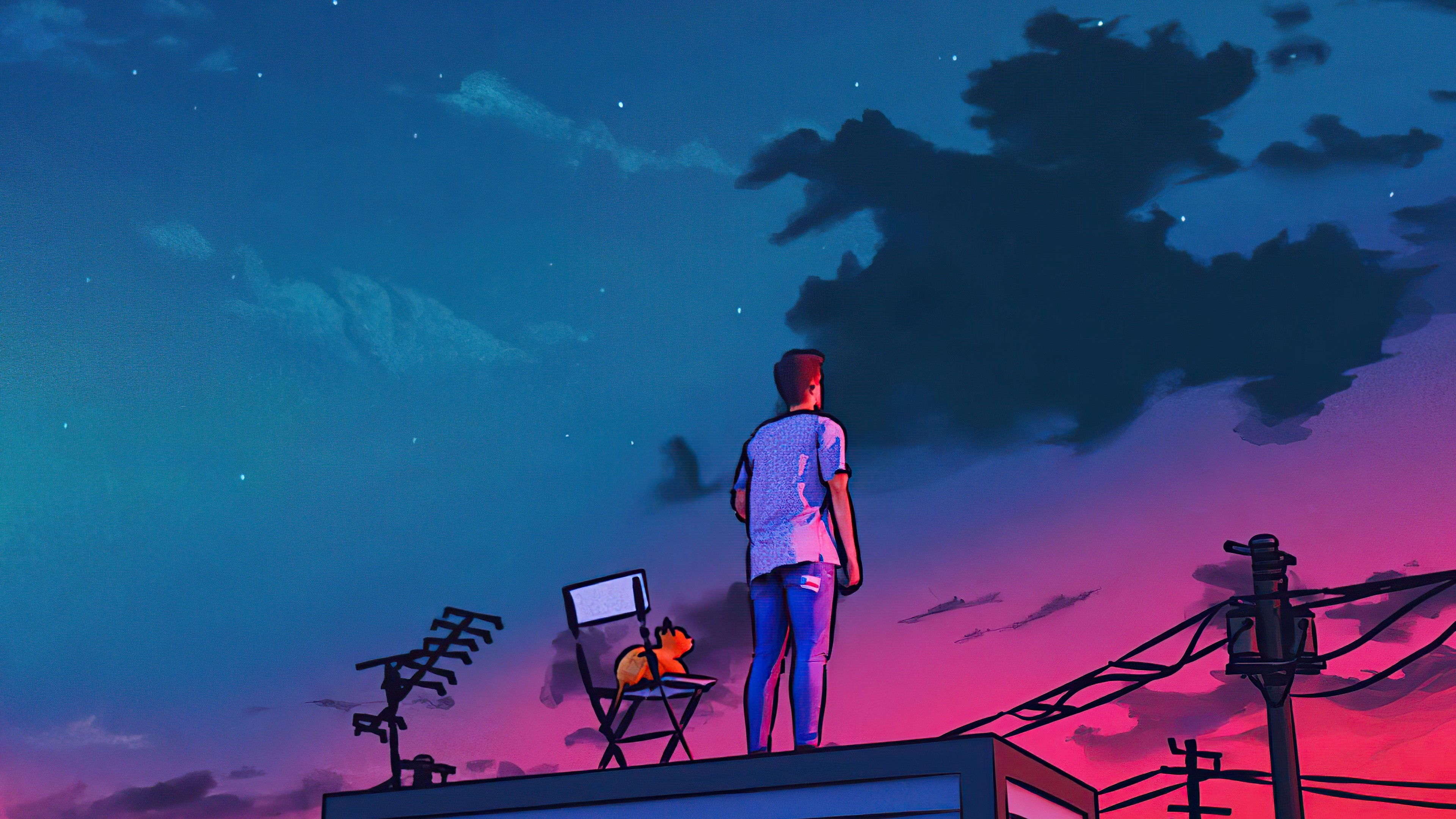 3840x2160 4K, illustration, digital art, LoFi HD Wallpaper, Desktop