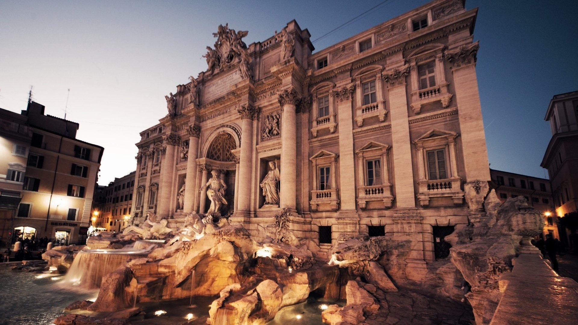 1920x1080 Best Angle Wallpaper Of The Trevi Fountain In Rome Italy, Desktop