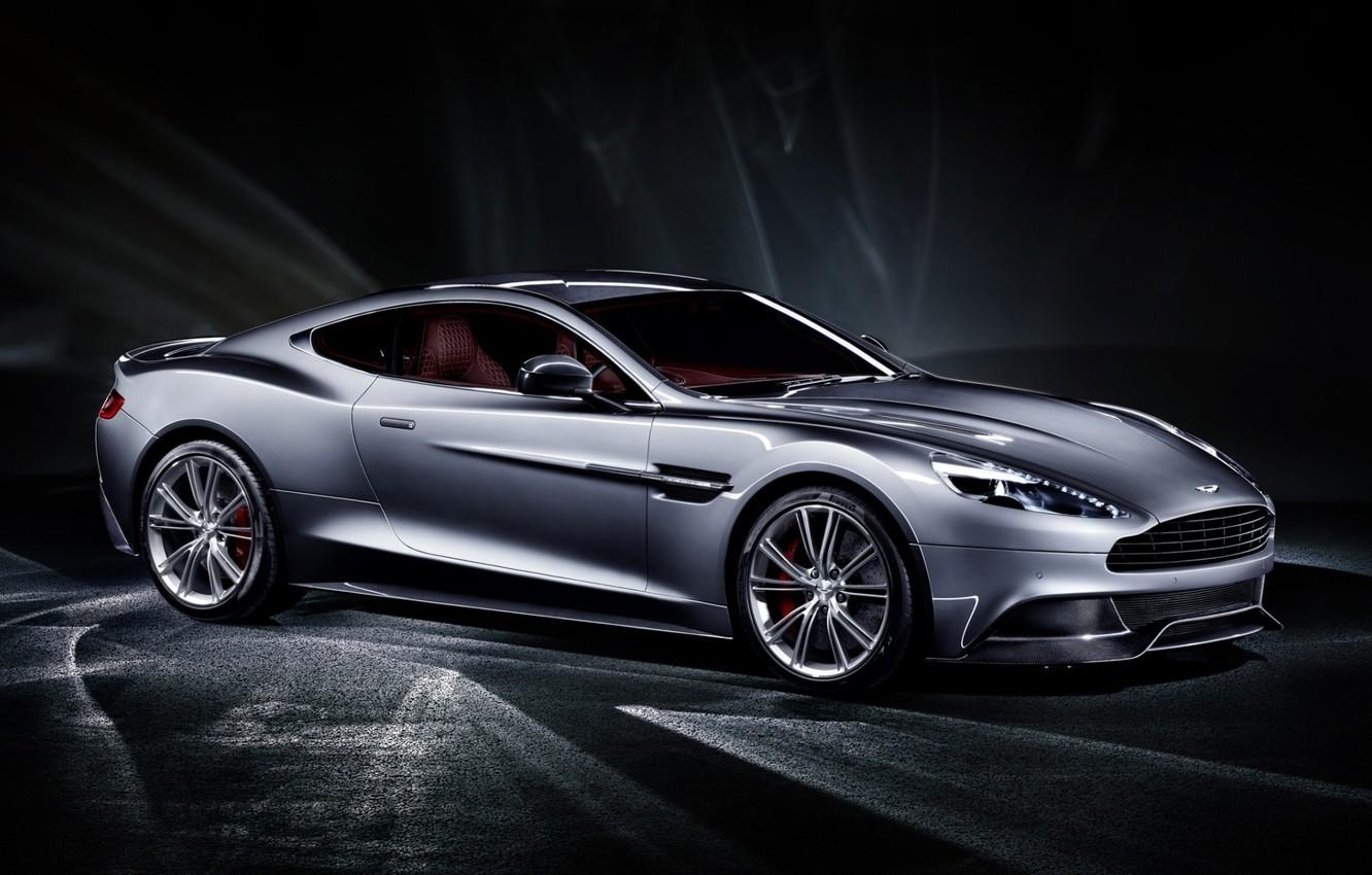 1340x850 Wallpaper grey, background, Aston Martin, supercar, twilight, Desktop