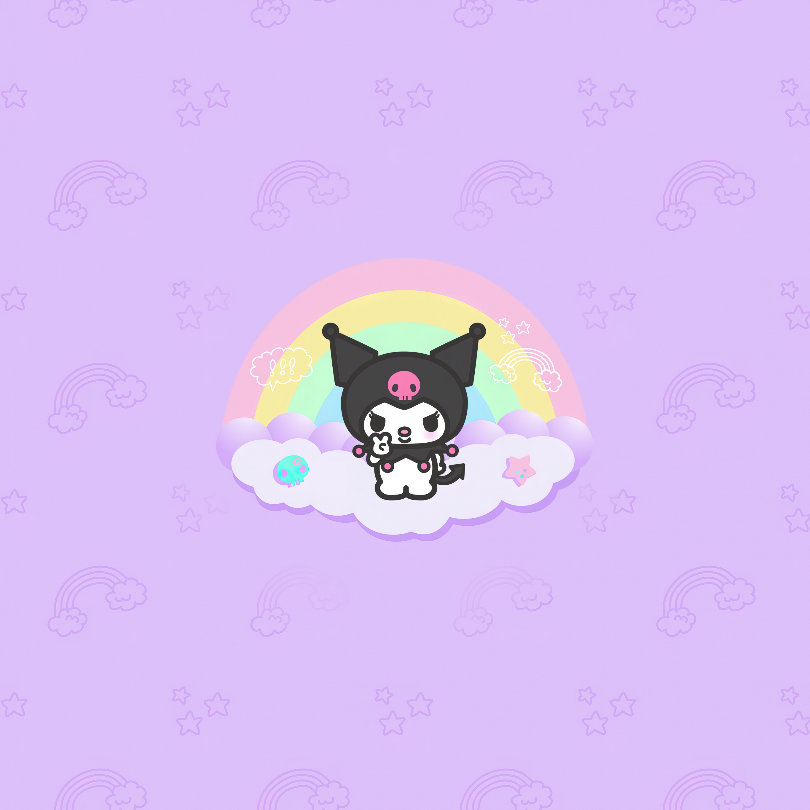 2740x2740 Kuromi Wallpaper 4K, Hello Kitty, Cute, Phone