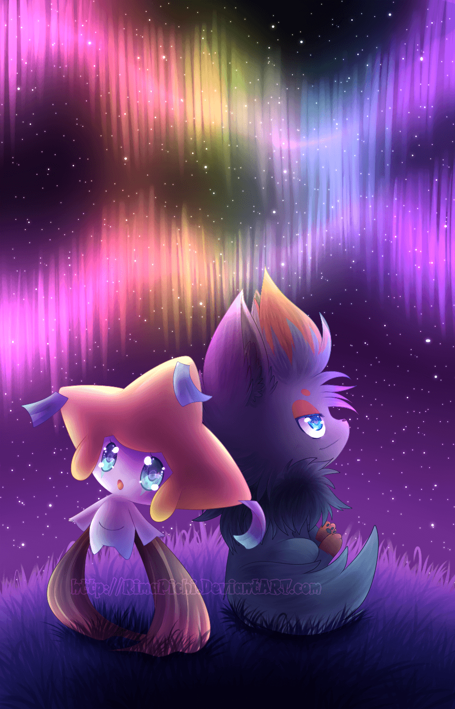 900x1410 Jirachi And Zorua By *RimaPichi So Beautiful!. Keep, Phone