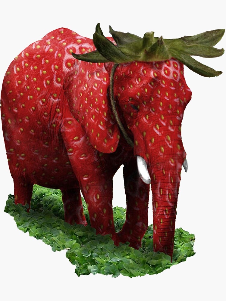 750x1000 strawberry elephant wallpaper, Phone