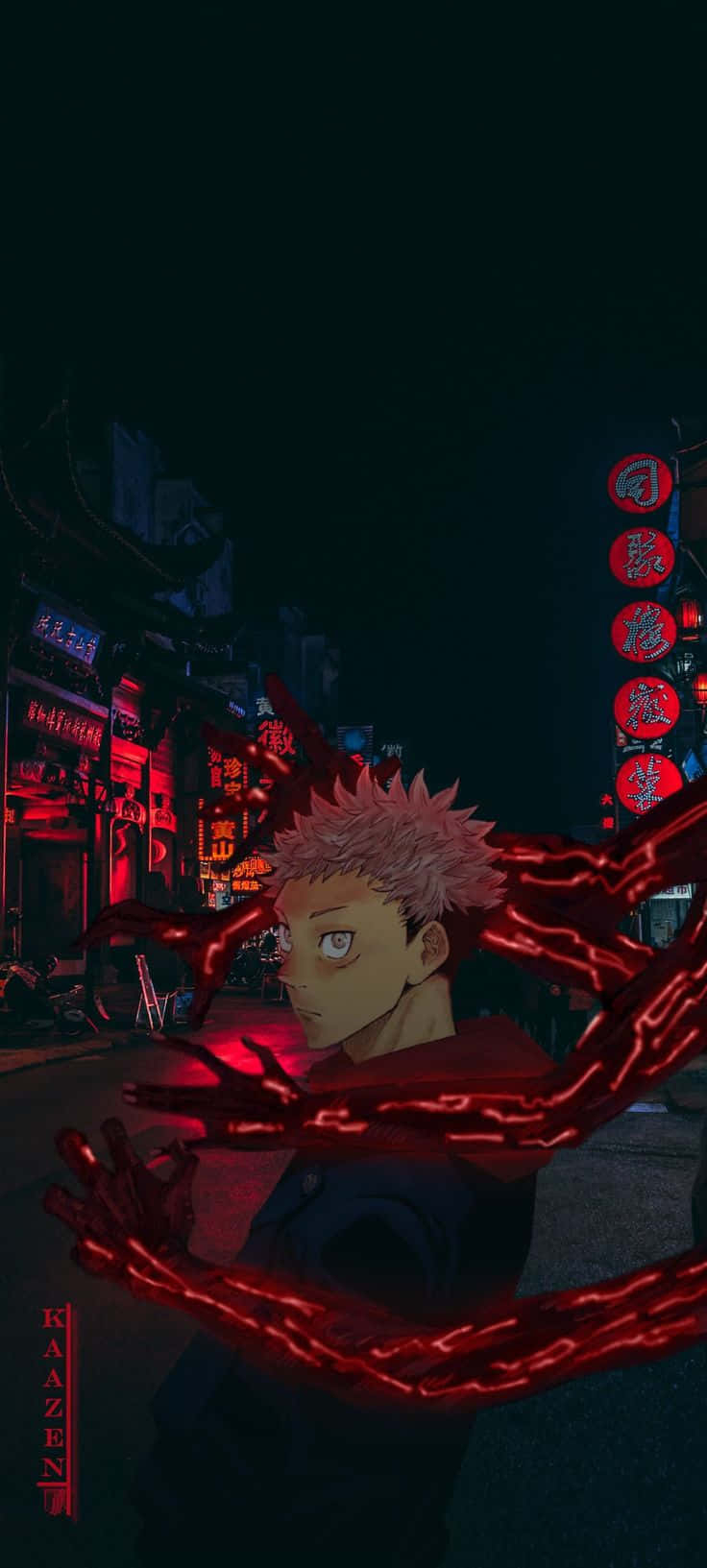 740x1640 Yuji Itadori From Anime Jujutsu Kaisen, Phone