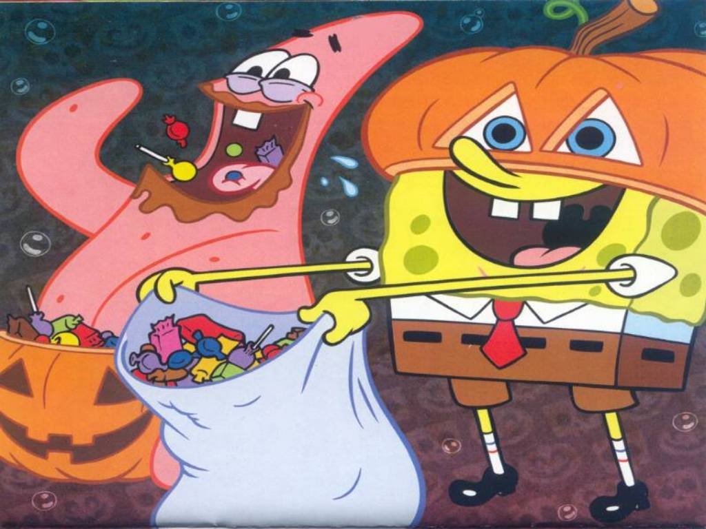 1030x770 spongebob halloween wallpaper spongebob and patrick halloween, Desktop