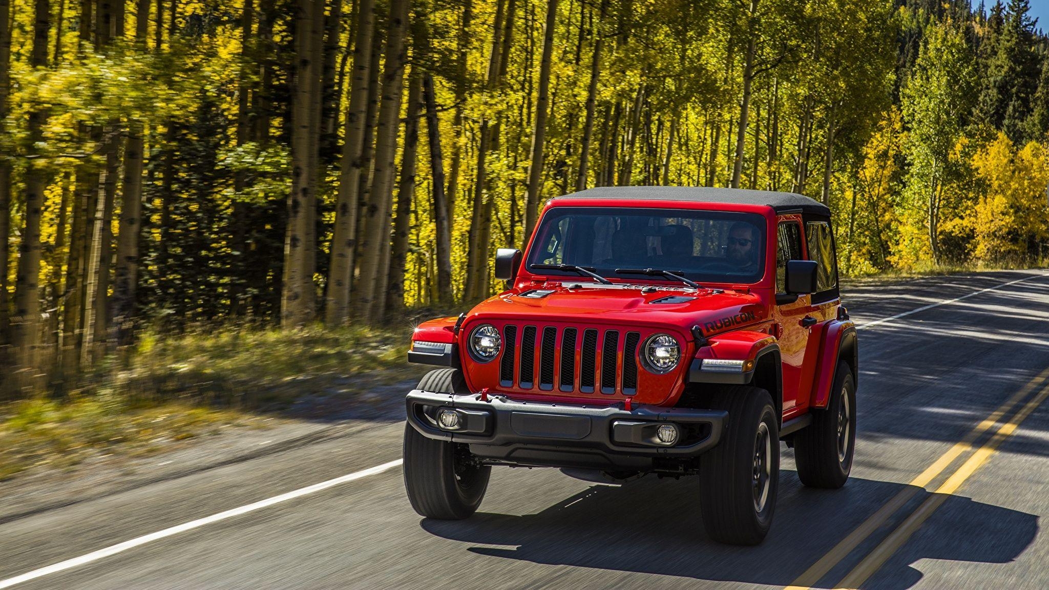 2050x1160 Photos Jeep Wrangler Rubicon 2018 Red Cars, Desktop