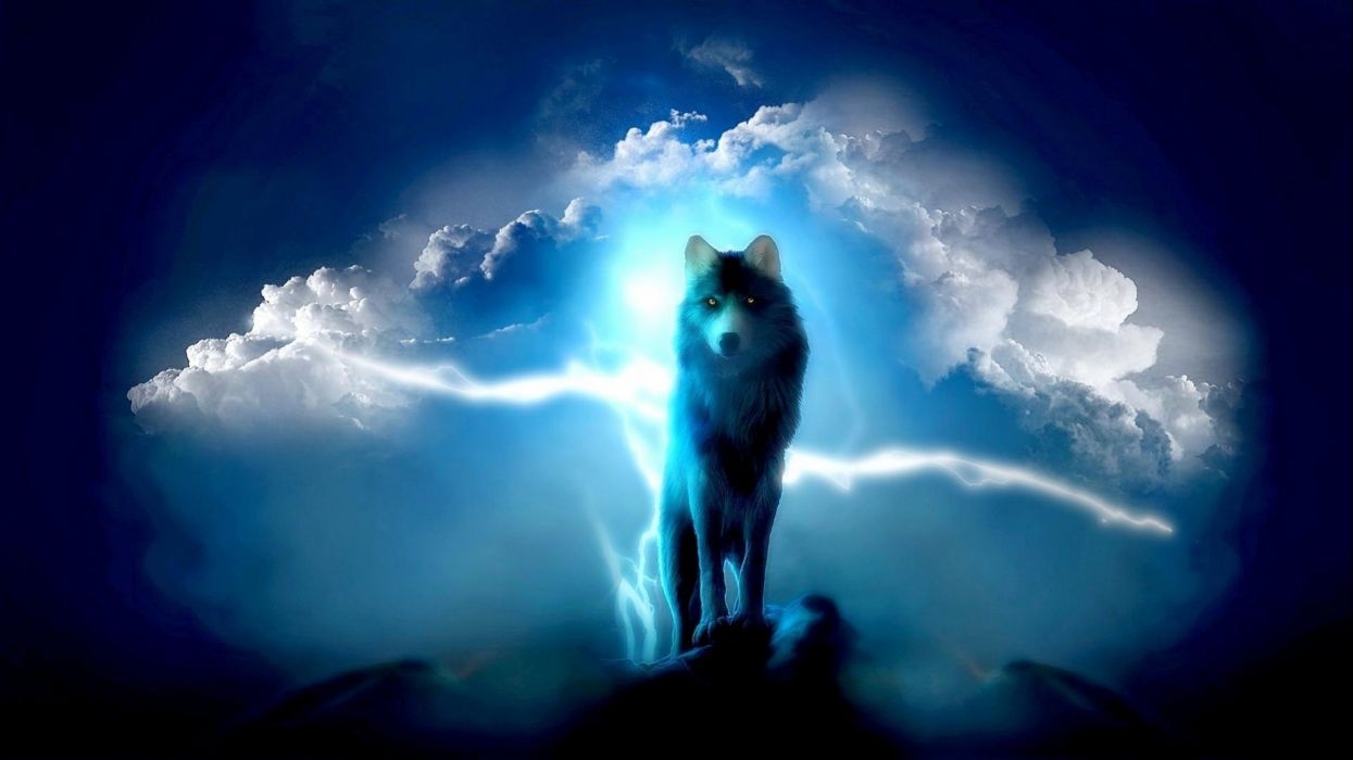 1250x700 Lightning Wolf Wallpaper Free Lightning Wolf Background, Desktop