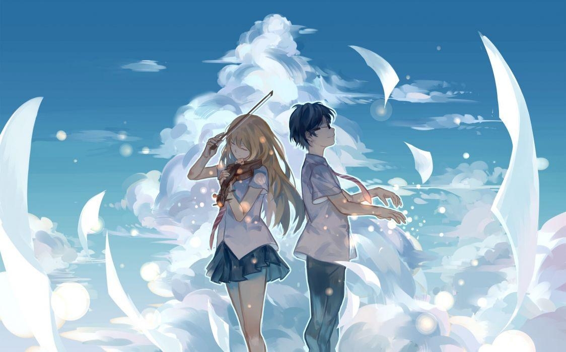 1130x700 Shigatsu wa Kimi no Uso Miyazono Kaori Arima Kousei Violin, Desktop