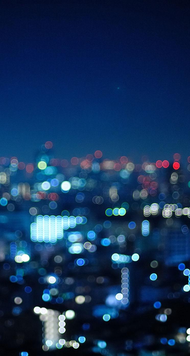 750x1400 The iPhone Wallpaper Tokyo Japan Bokeh City Night, Phone