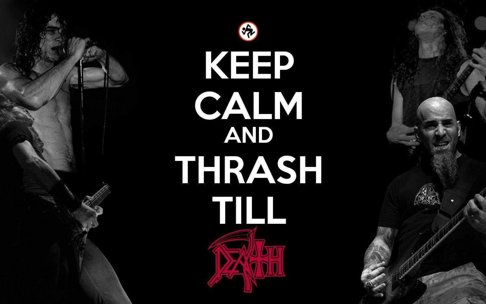 1680x1050 DEATH METAL black heavy keep calm poster thrash anthrax wallpaper, Desktop