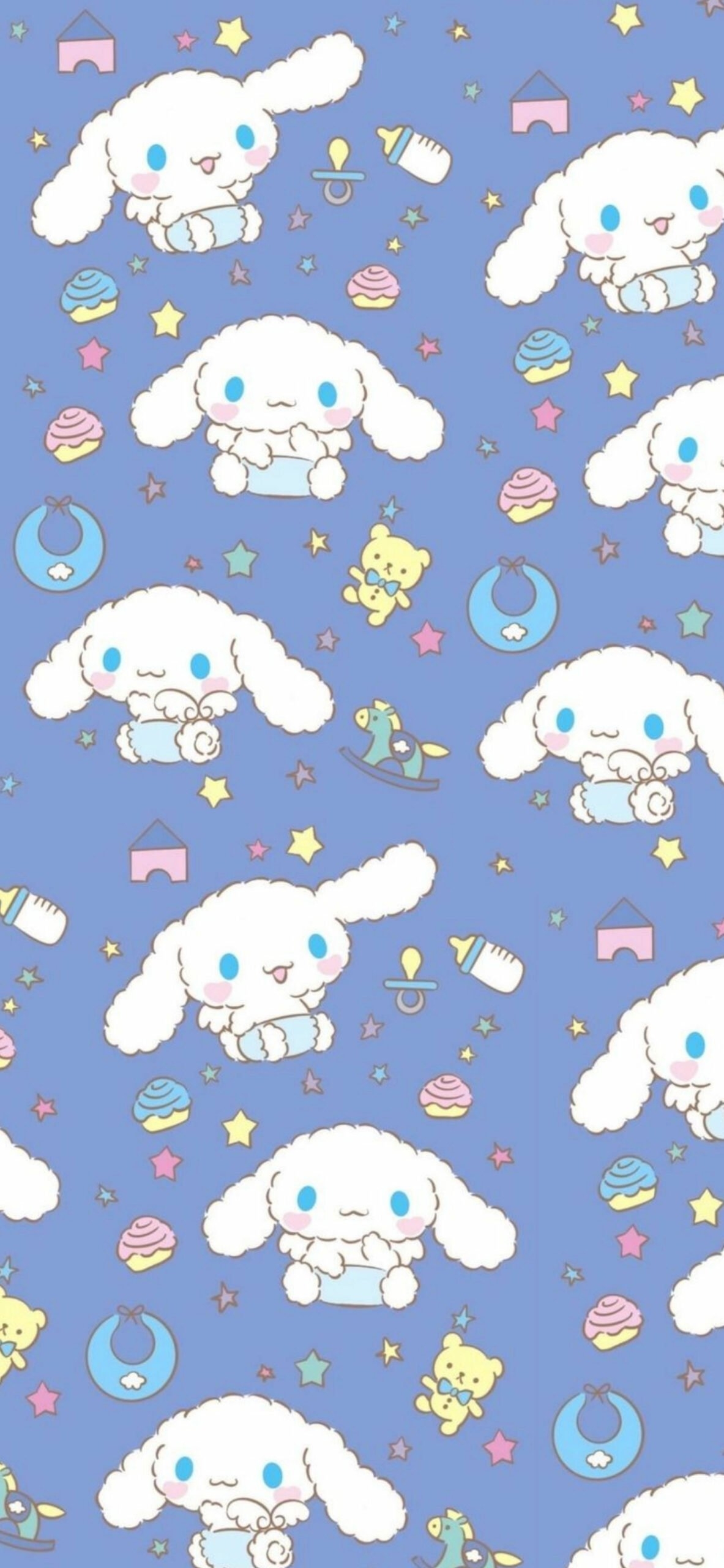 1190x2560 Cinnamoroll Blue Pattern Wallpaper, Phone