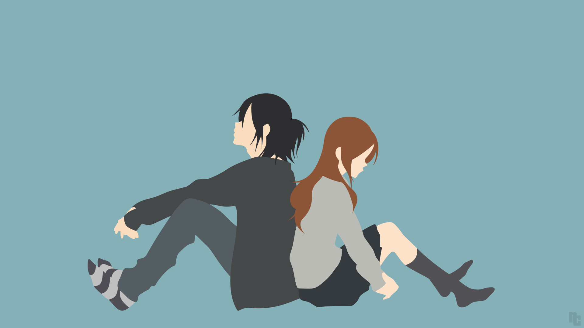 1920x1080 Horimiya Miyamura & Kyouko Hori Minimalist Wallpaper, Desktop