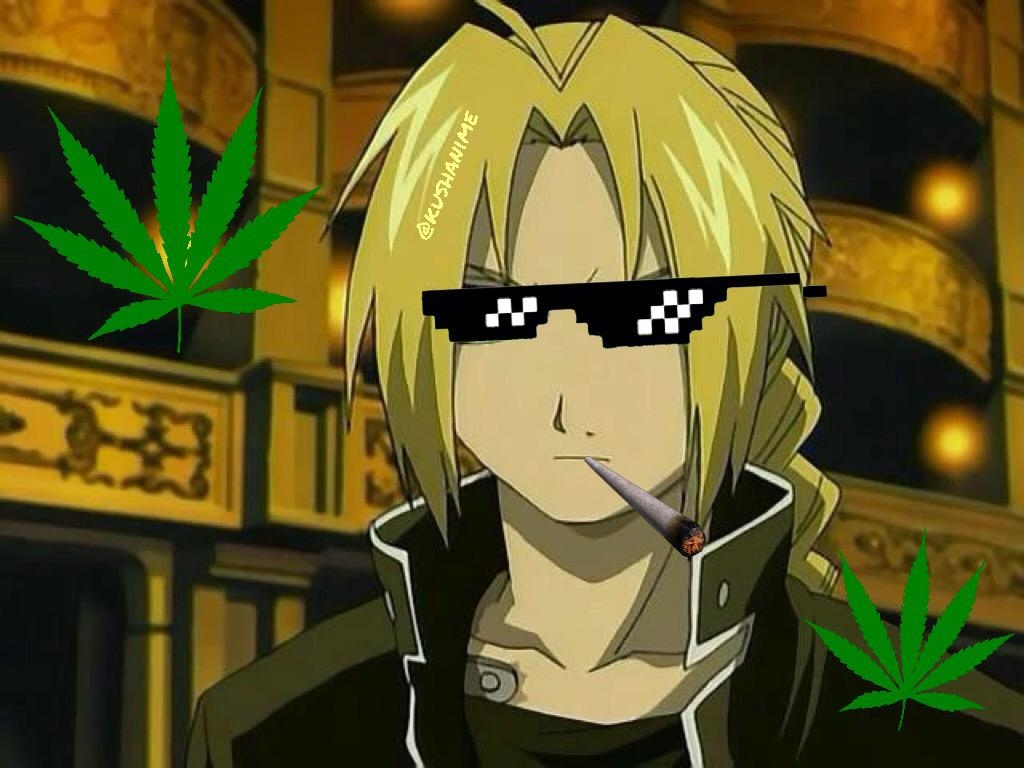 1030x770 weed smoking anime elric, Desktop