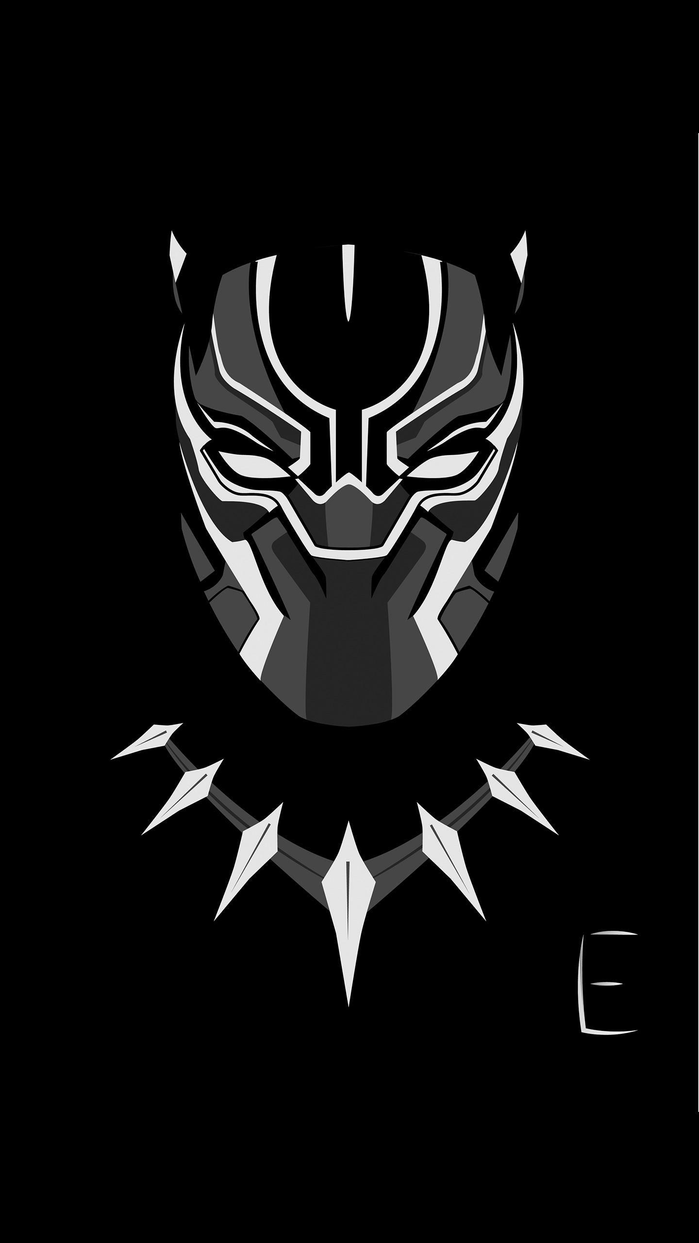 1440x2560 iPhone Panther Mask Drawing Wallpaper, Phone