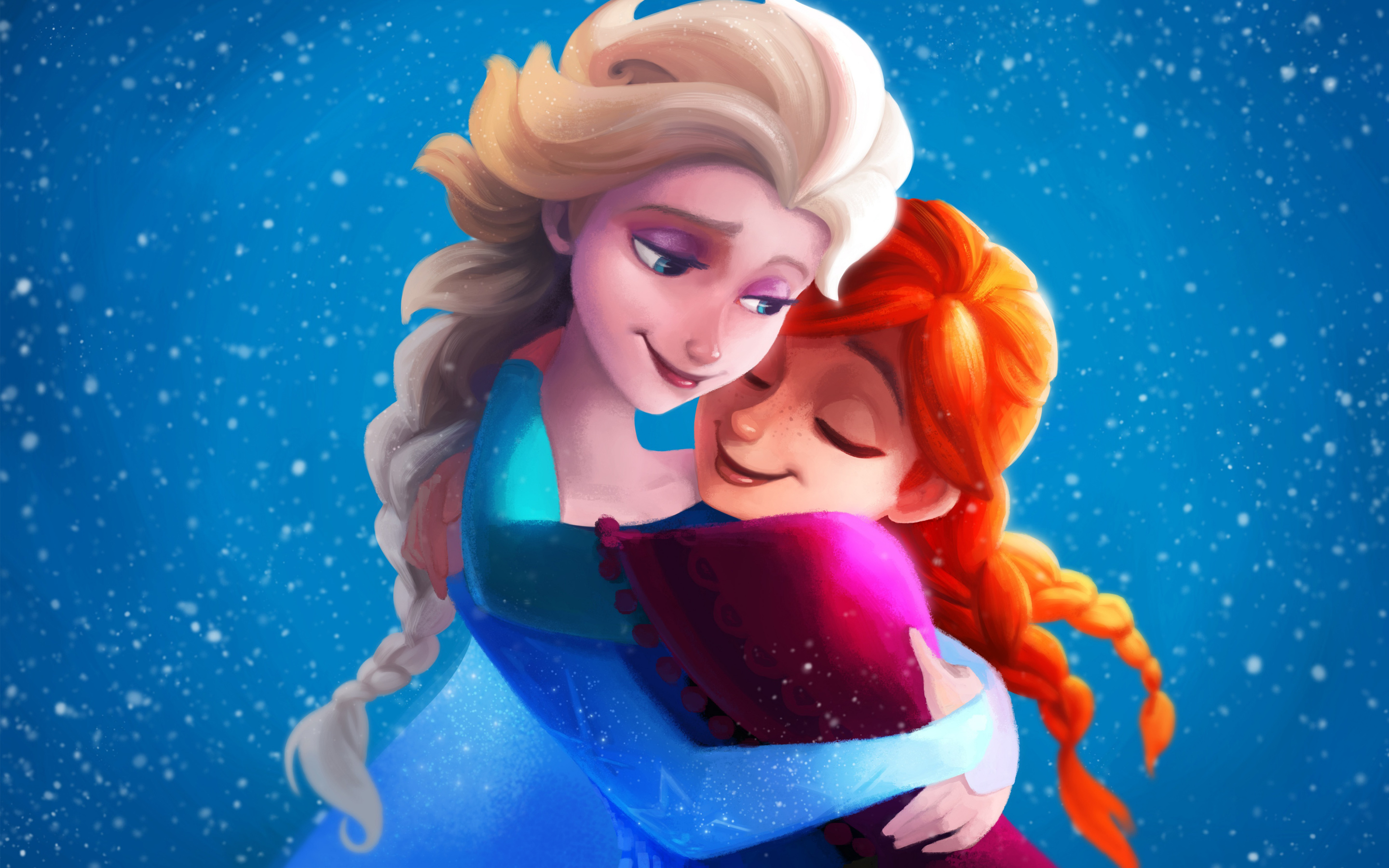 2880x1800 Frozen Sisters Elsa Anna 4K Wallpaper, Desktop