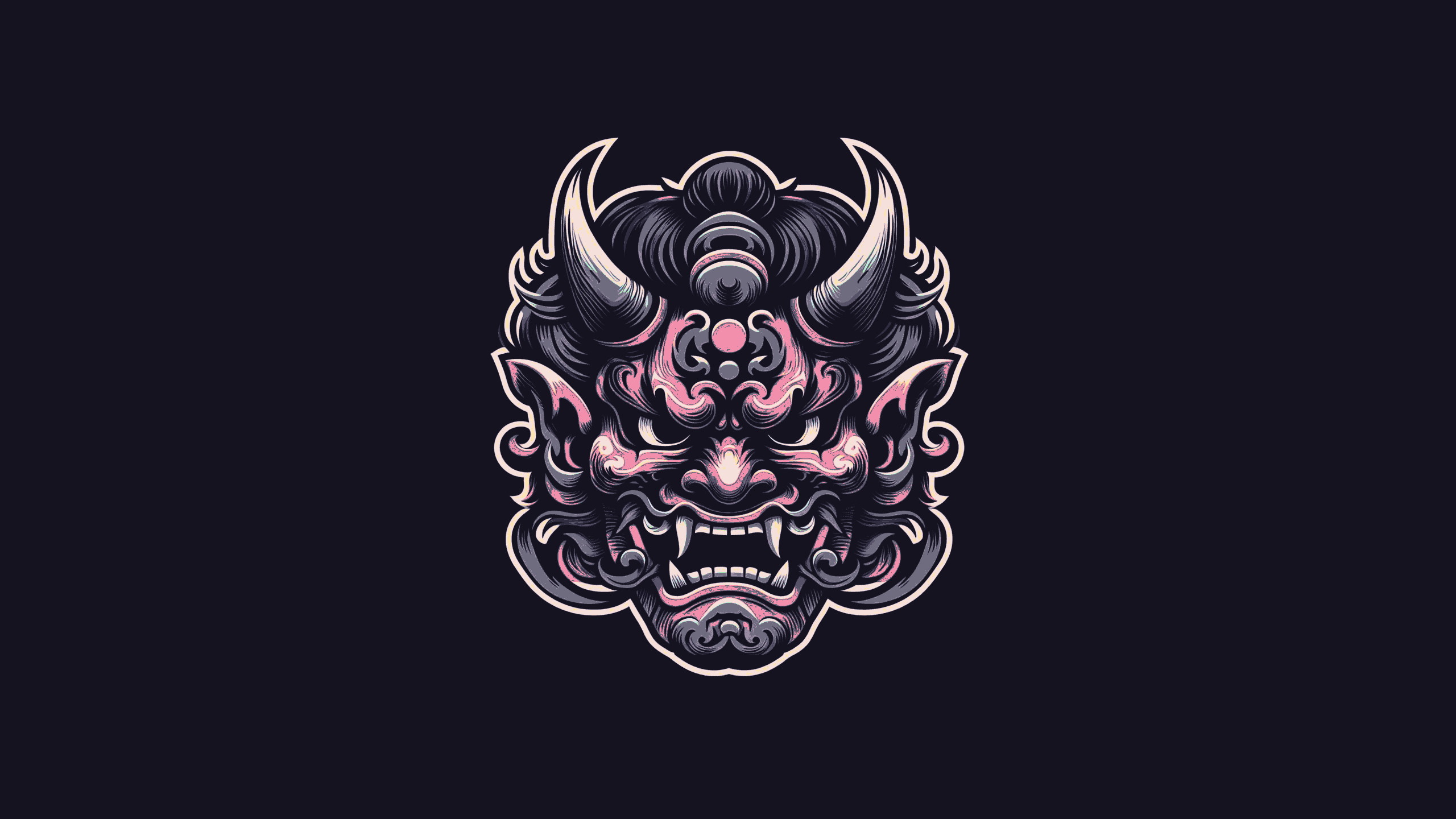 2560x1440 Oni mask, Desktop