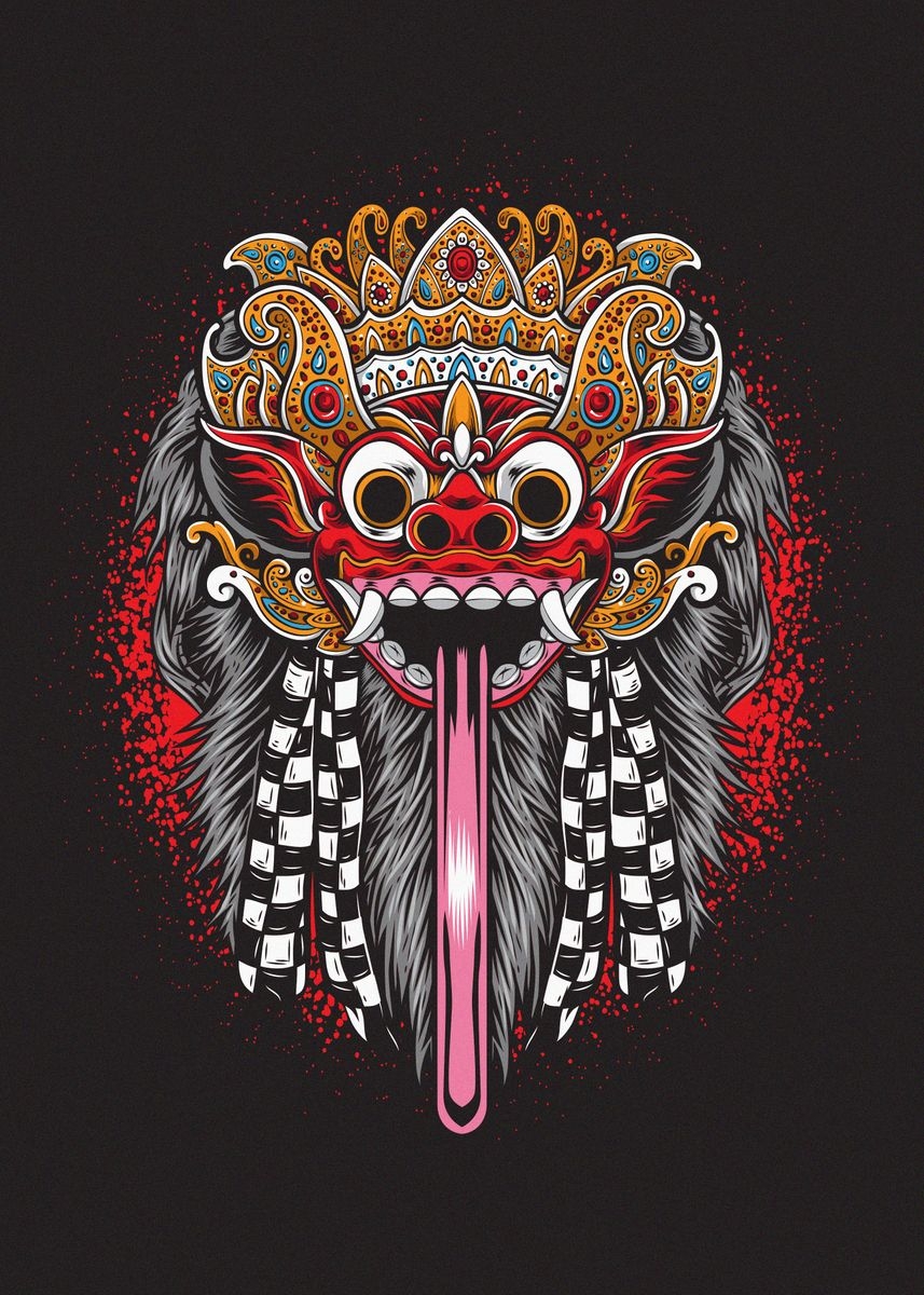 860x1200 Barong bali' Poster, picture, metal print, paint by Tran Duc Hieu, Phone