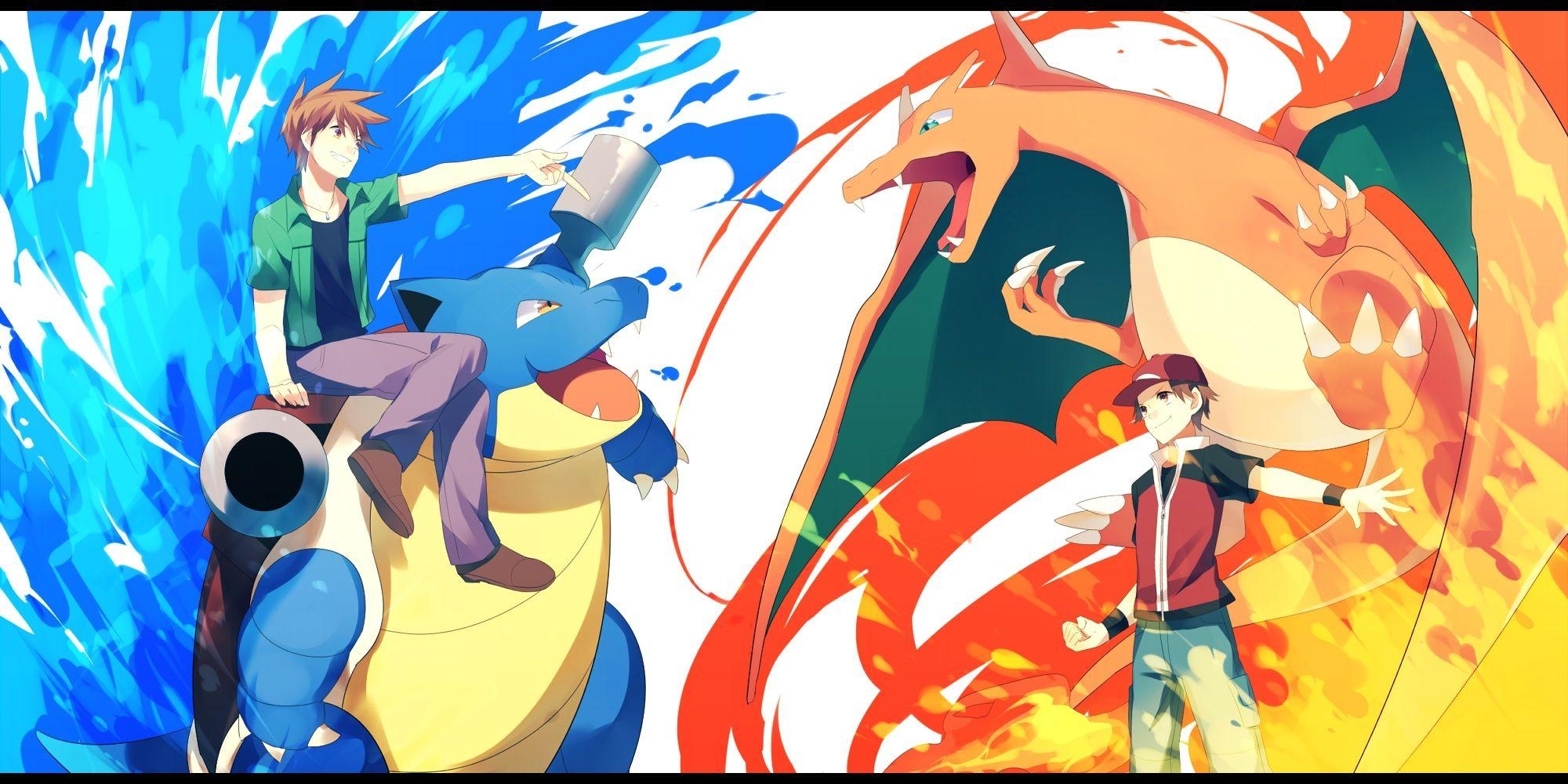 2000x1000 pokemon wallpaper red, Dual Screen
