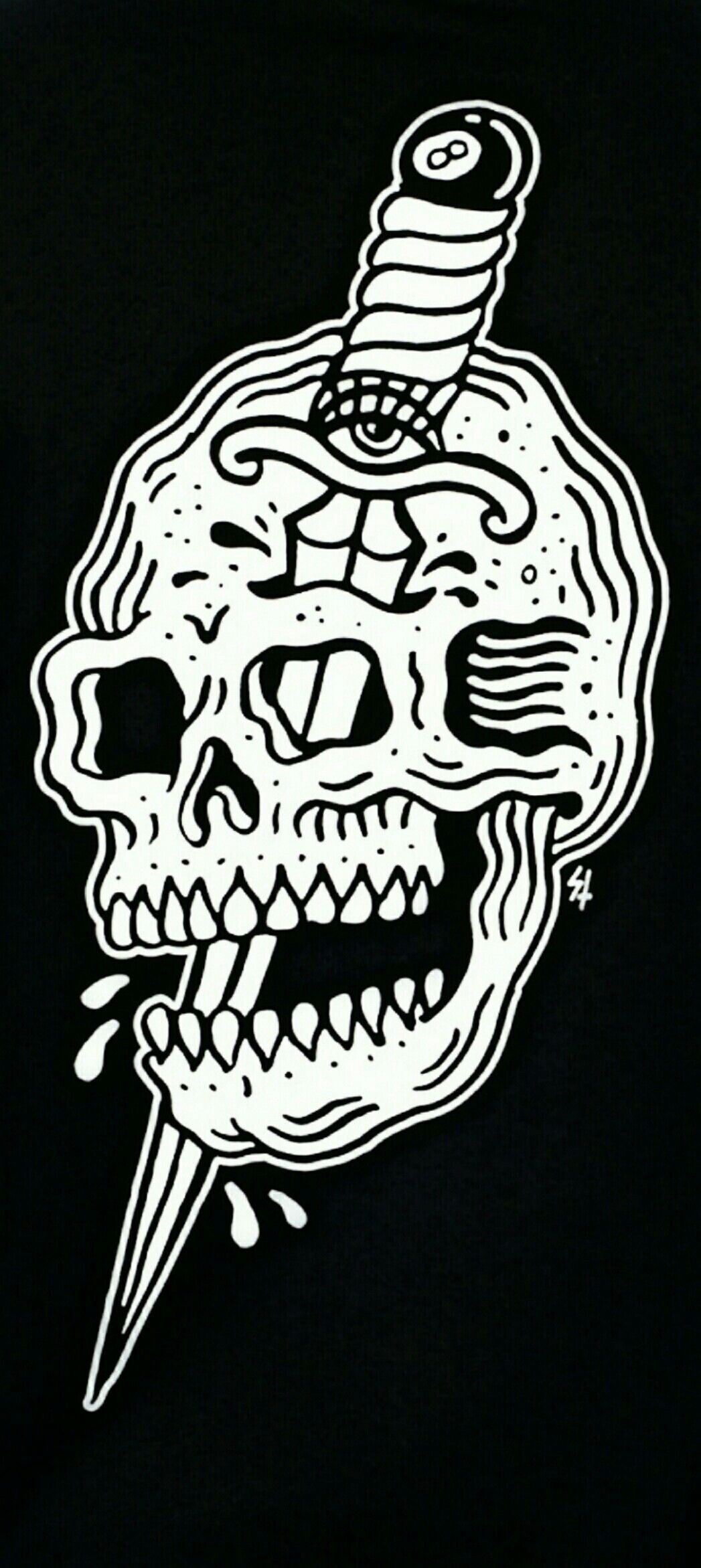 1050x2350 Sketchy Tank Wallpaper, Phone