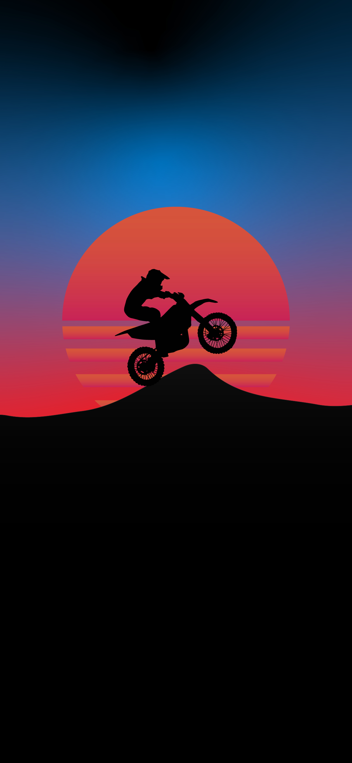 1210x2610 Synthwave motocross cool phone wallpaper, Phone