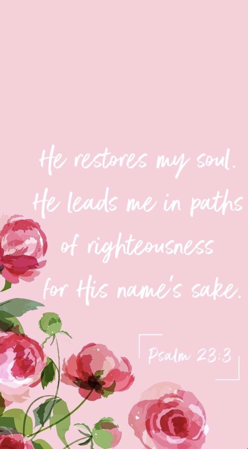 800x1450 Floral Pink Scripture Wallpaper iPhone, Phone