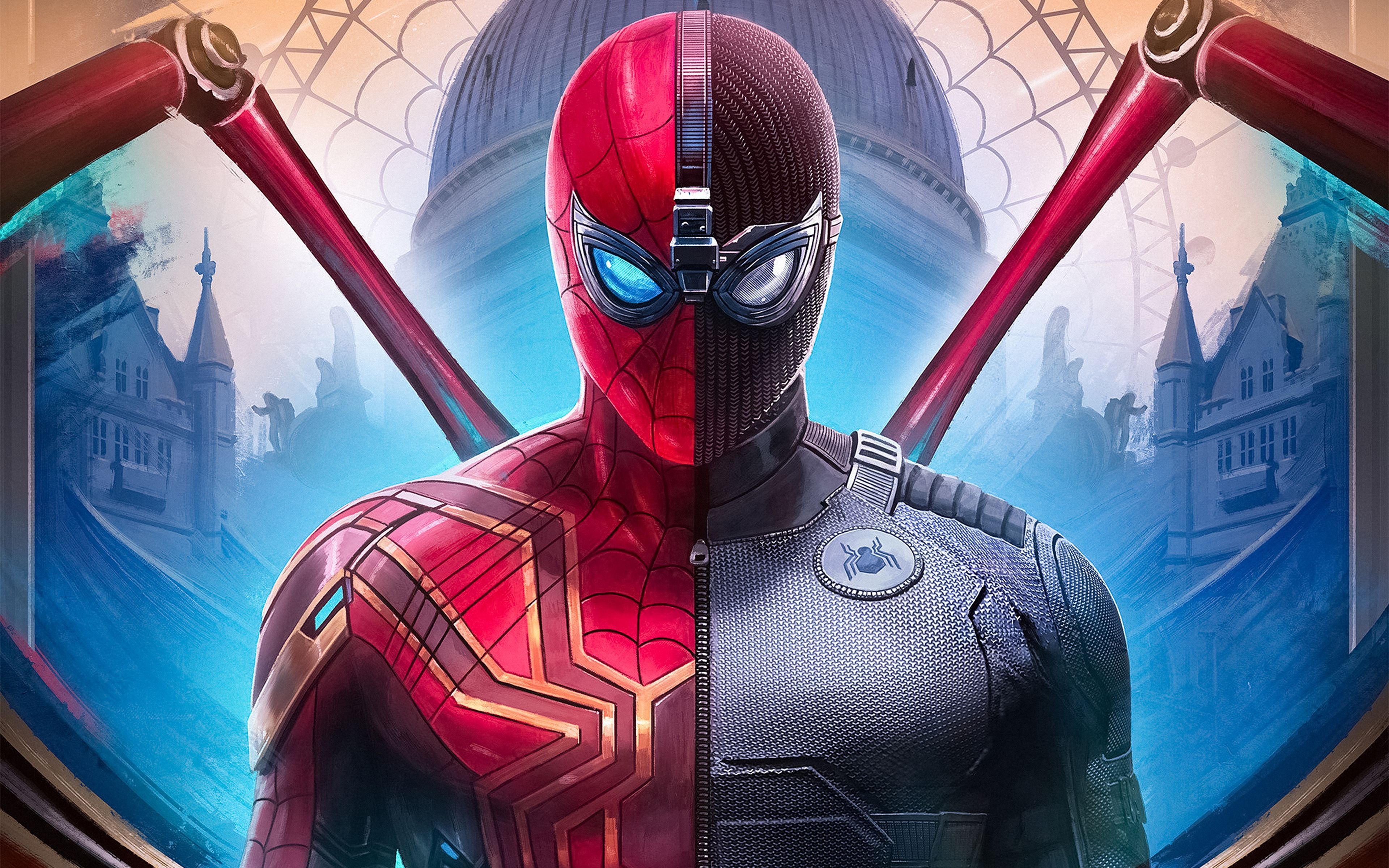 3840x2400 Download  Wallpaper 2019 Movie, Spider Man: Far From Home, Iron Spider, Stealth Suit, Face Off, 4k, Ultra HD 16: Widescreen,  HD Image, Background, 22444, Desktop