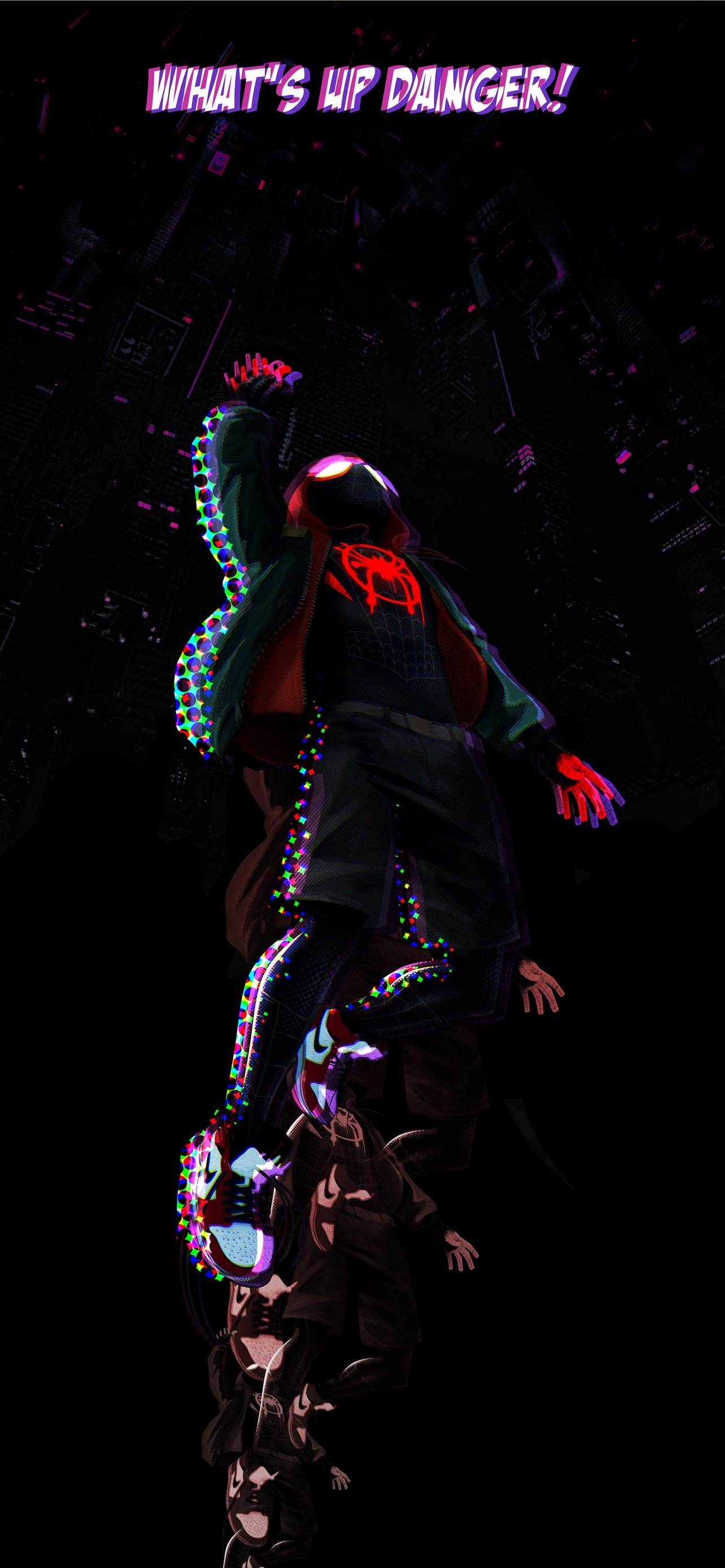 1290x2780 spider man into the spider verse iPhone Wallpaper Free Download, Phone