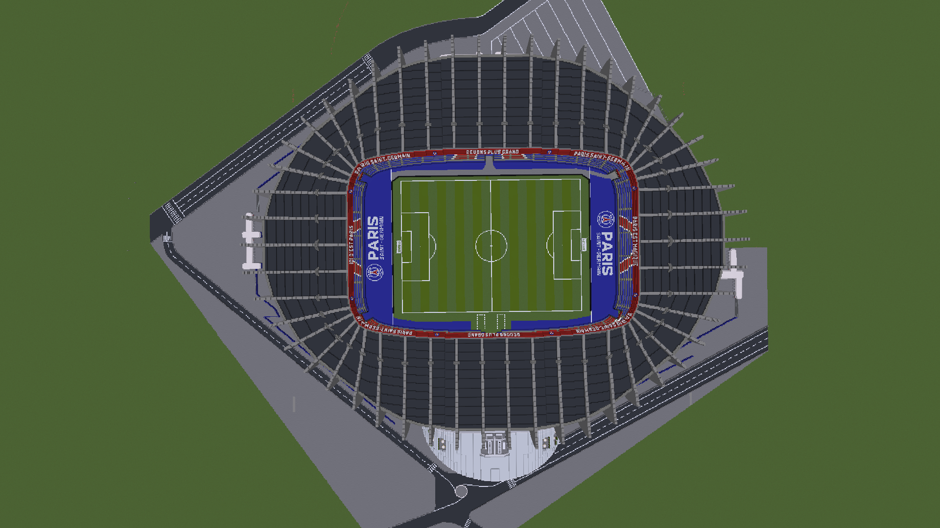 1920x1080 I Built PSG's Le Parc Des Princes In Minecraft (football Soccer Stadium): Minecraft, Desktop