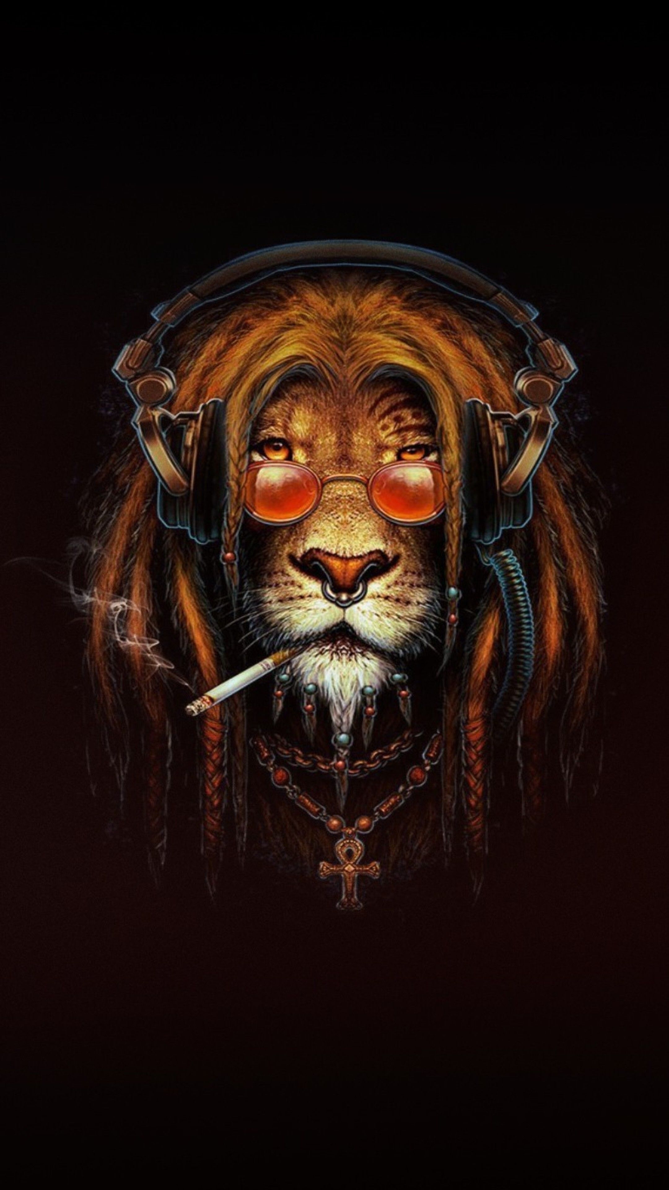 2160x3840 Lion, Smoking, Digital Art, Animal, 4K phone HD Wallpaper, Image, Background, Photo and Picture. Mocah HD Wallpaper, Phone