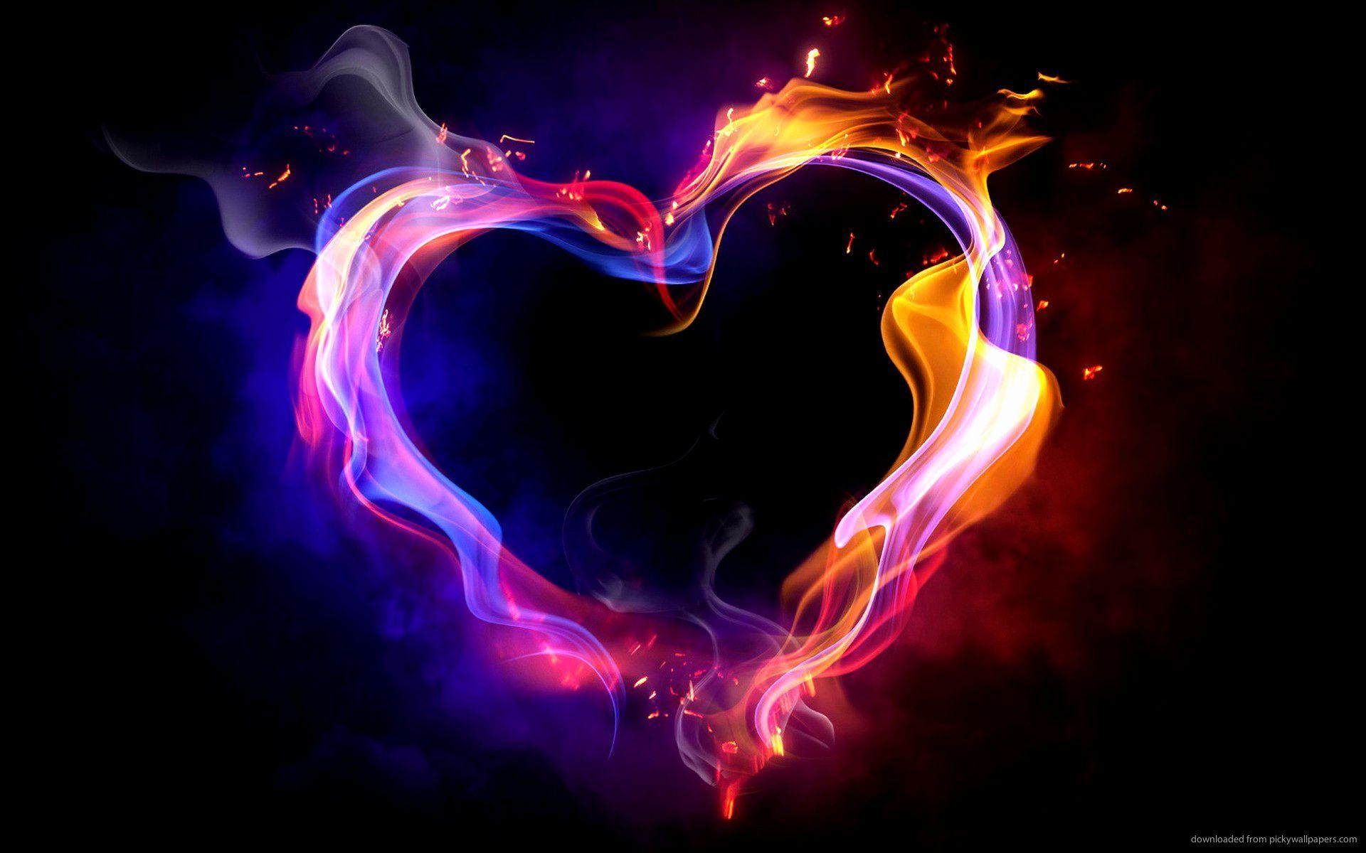 1920x1200 Heart Wallpaper Beautiful Heart Wallpaper Fire HD Desktop, Desktop