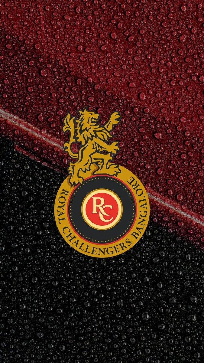 680x1200 RCB Logo Drops Background Wallpaper Download, Phone