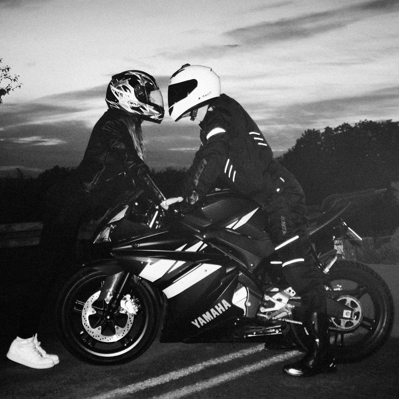 1280x1280 image about motorcycle couples. See more about love, couple and motorcycle, Phone