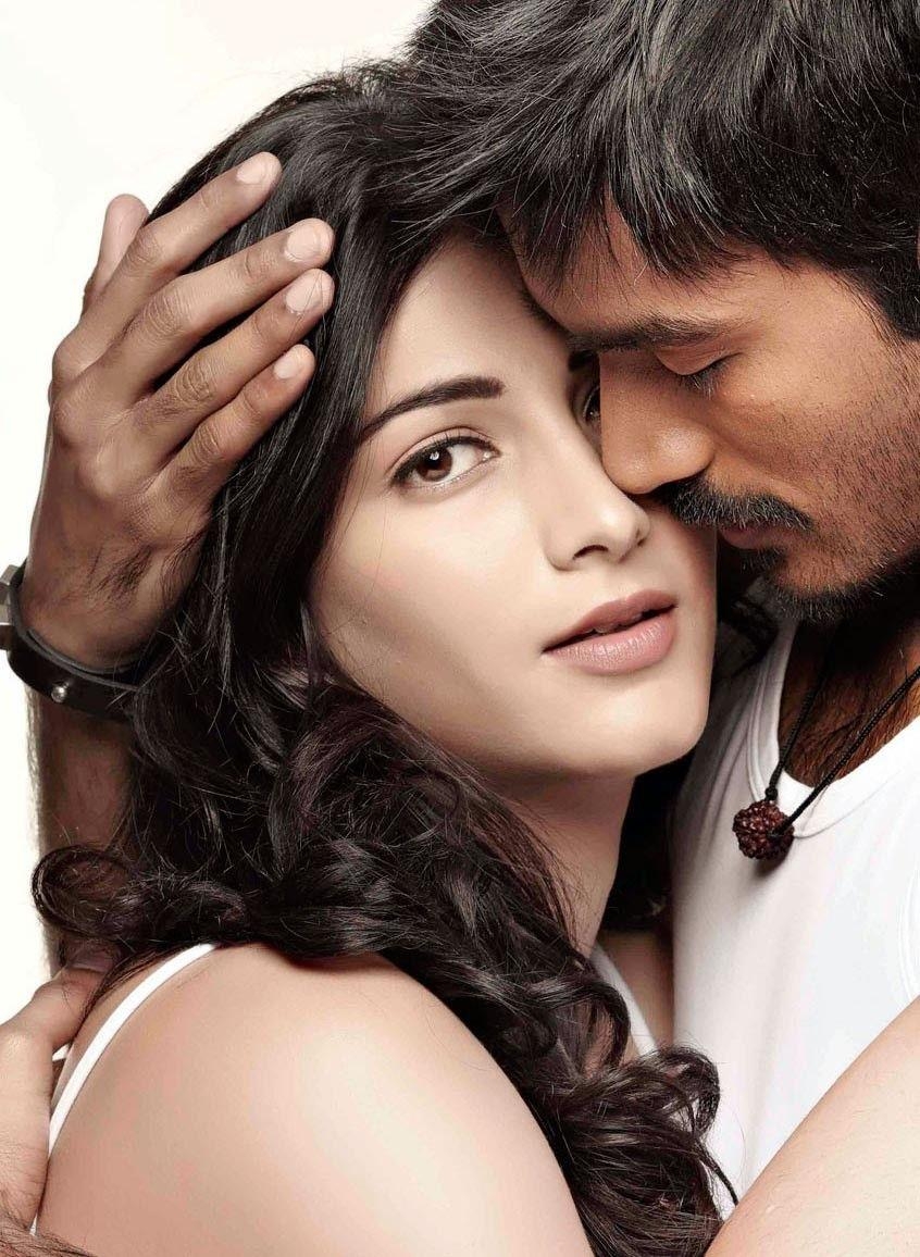 850x1160 shruti hassan and dhanush. Best love pics, Love wallpaper romantic, Romantic couple image, Phone