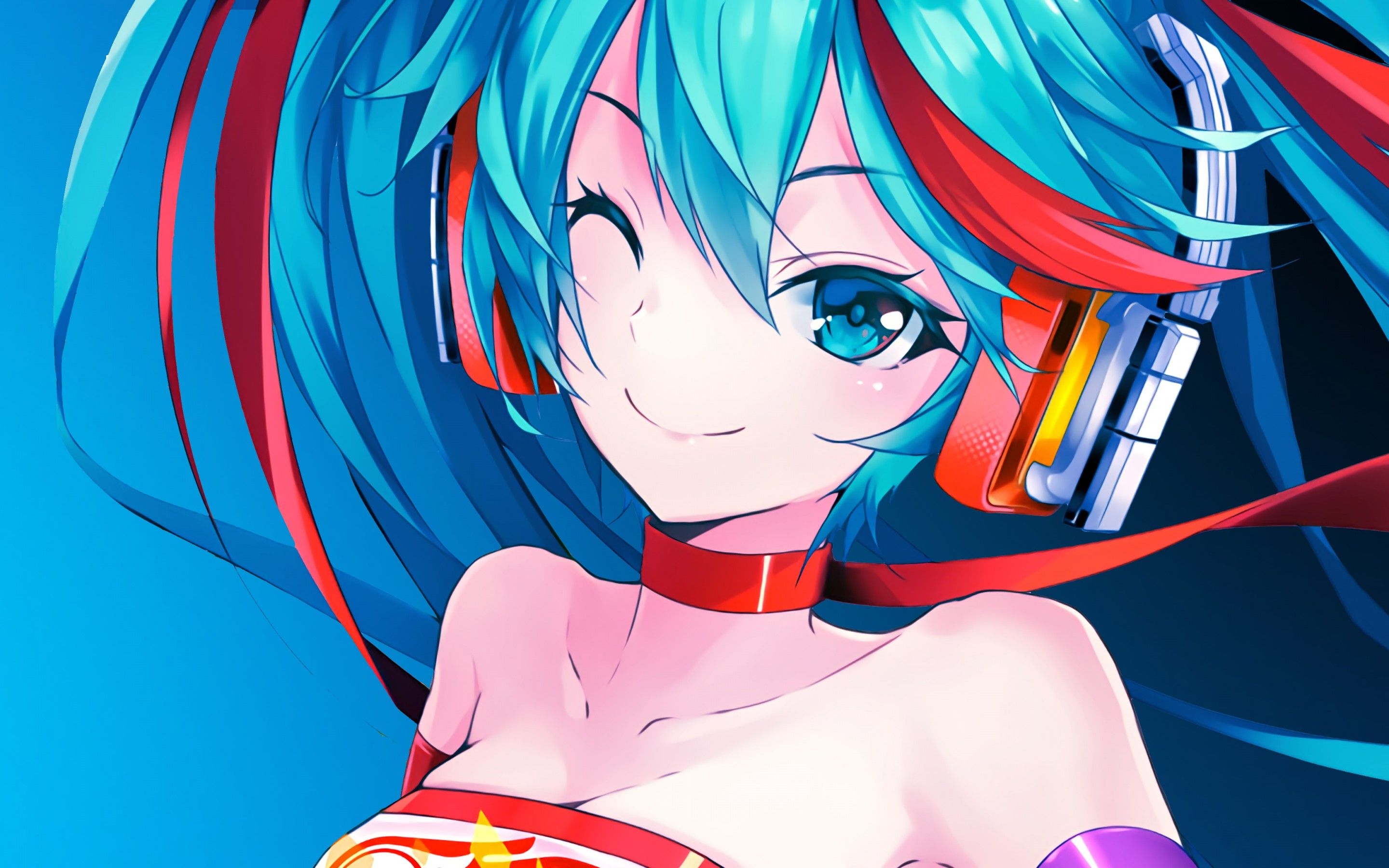 2880x1800 Wallpaper Hatsune Miku, Good Smile Racing, 4K, Anime, Desktop