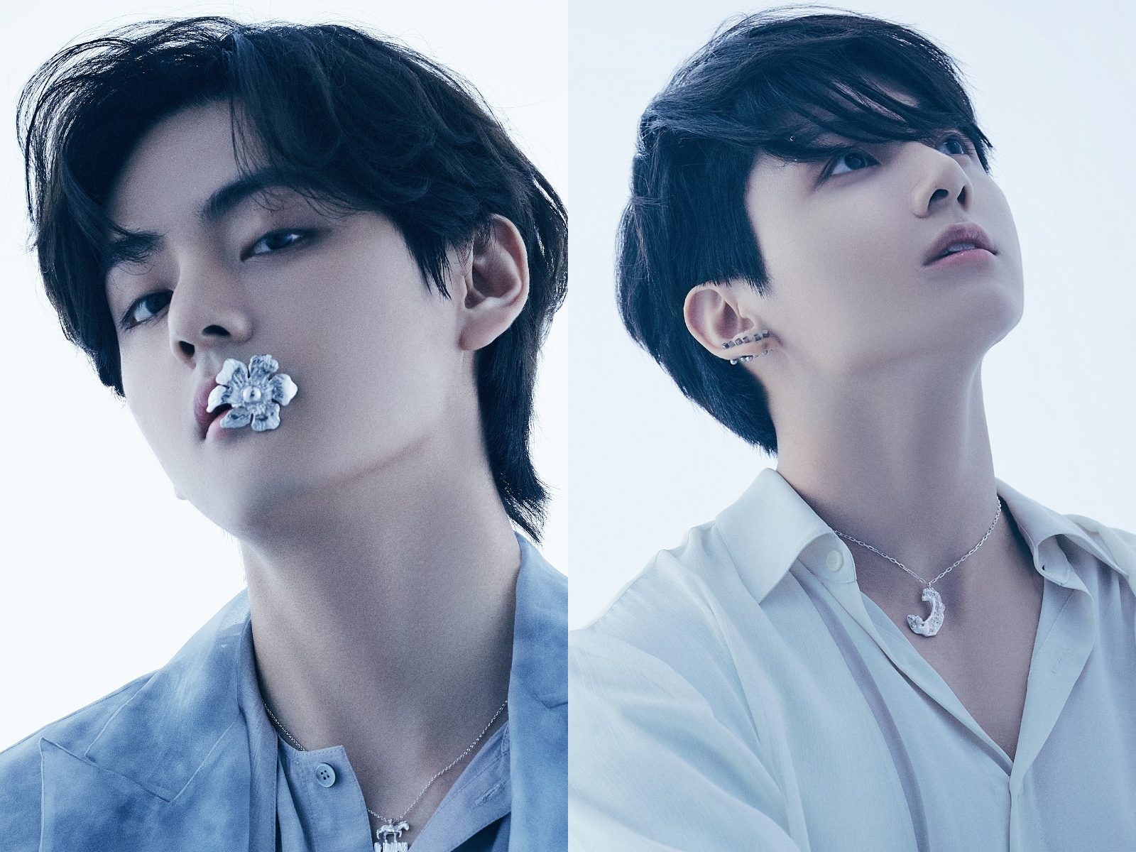 1600x1200 BTS Concept Photo Door 2: Taehyung Poses With Metal Flower In Mouth, Jungkook Appears Like A Dream, Desktop