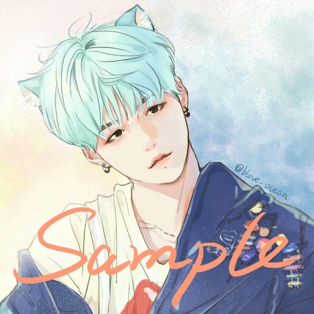 1030x1030 yoongi fanart. ♡. 방탄소년단. Bts drawings, Bts, Phone