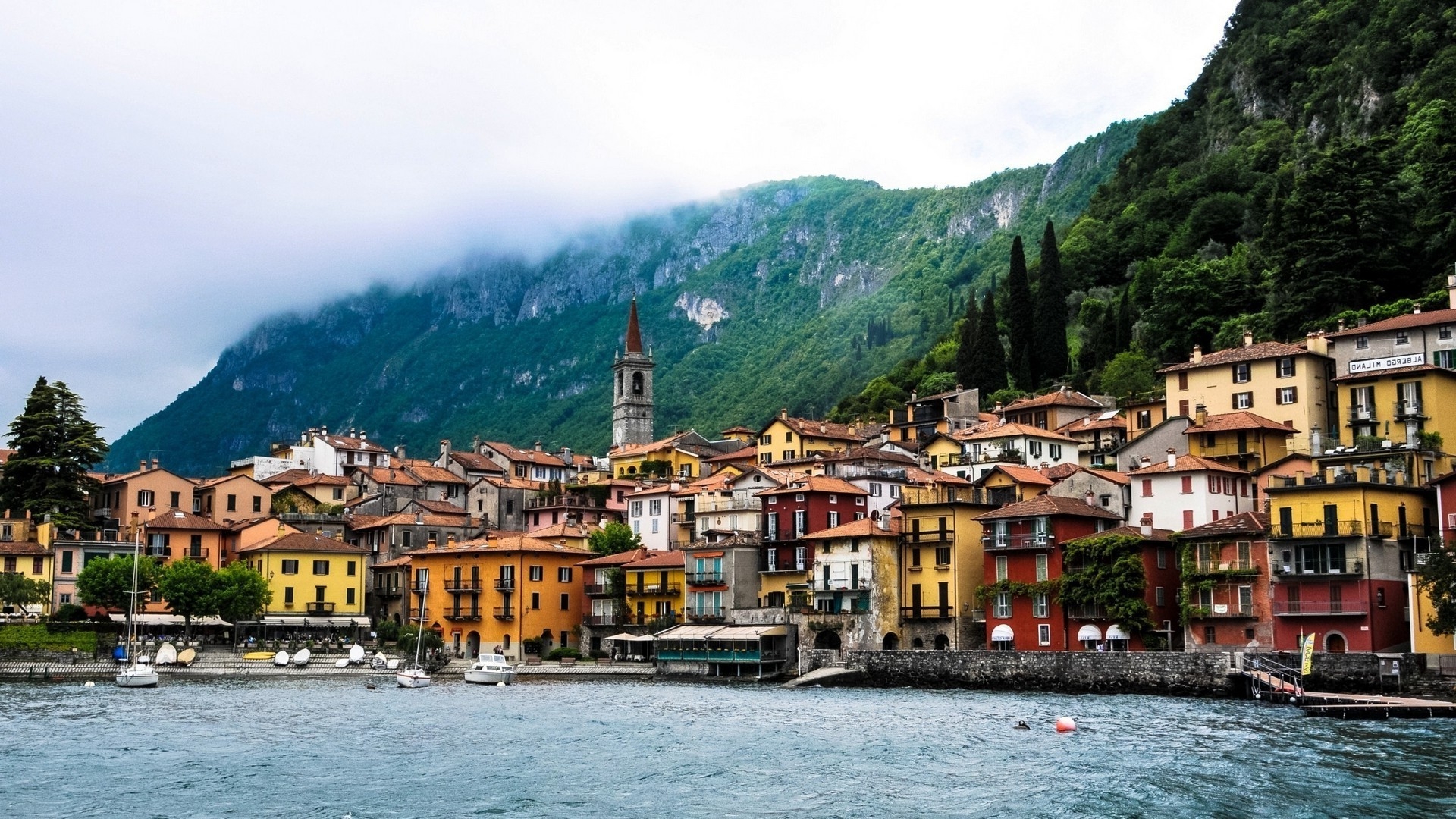 1920x1080 cityscape, City, Building, Italy, Lombardy, Lake Como Wallpaper HD / Desktop and Mobile Background, Desktop