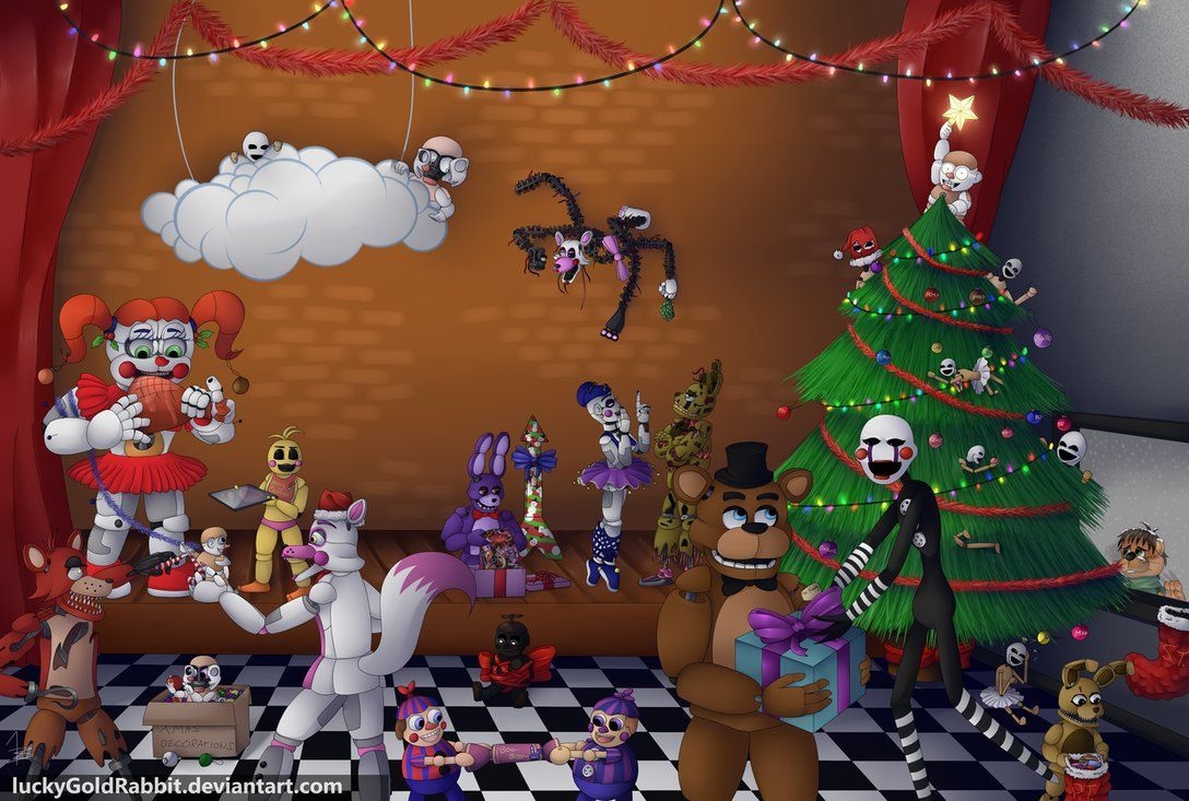 1090x740 Christmas Night at Freddys. Fnaf drawings, Anime fnaf, Fnaf wallpaper, Desktop