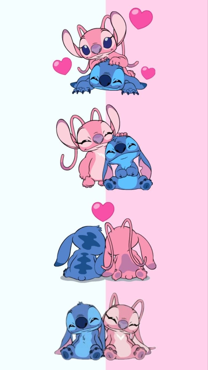 680x1200 Angel & Stitch wallpaper. Stitch cartoon, Lilo and stitch drawings, Cute cartoon wallpaper, Phone