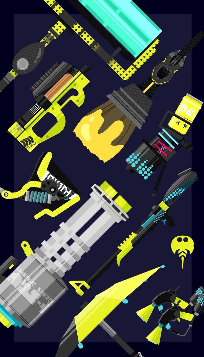 690x1200 Splatoon2 weapons -phone wallpaper, Phone