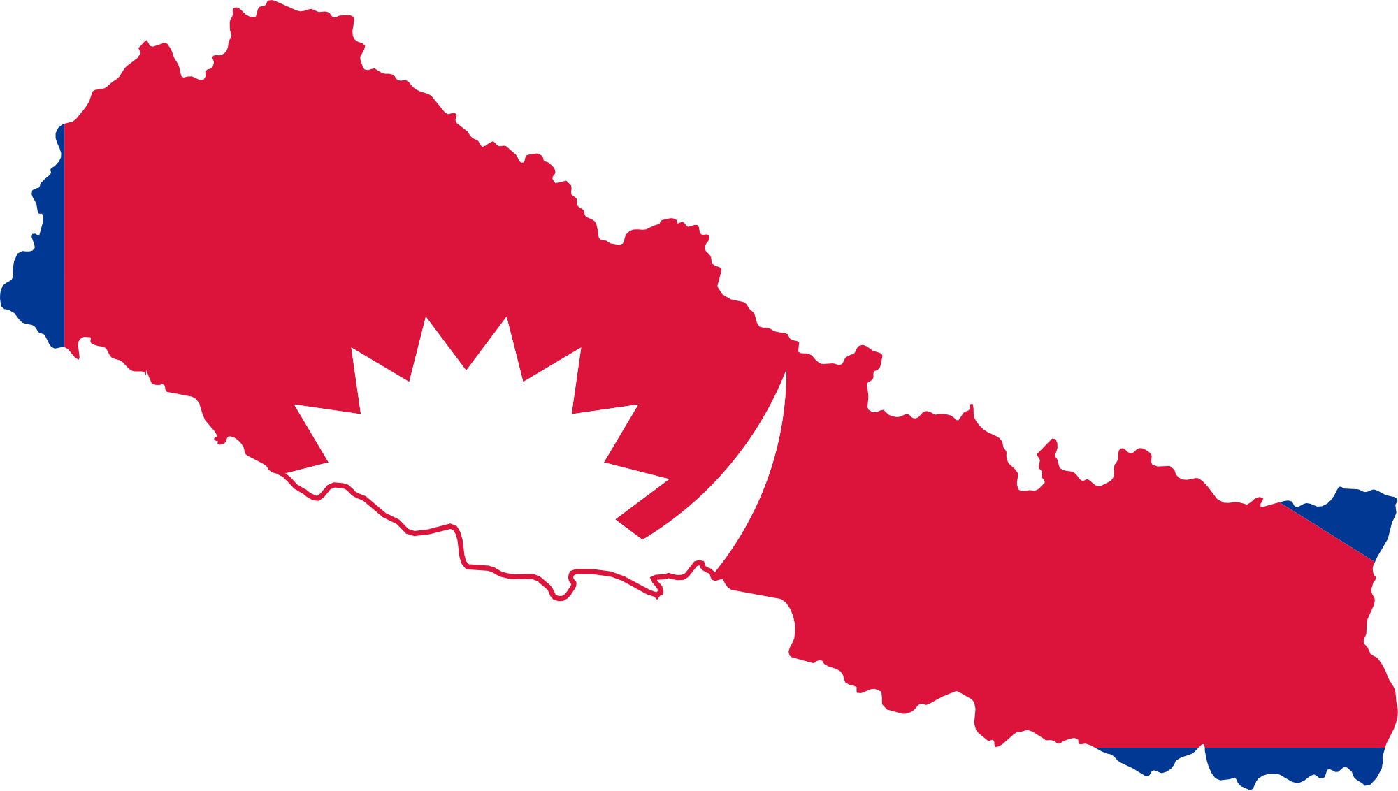 2000x1140 Nepal Map With Flag, Desktop