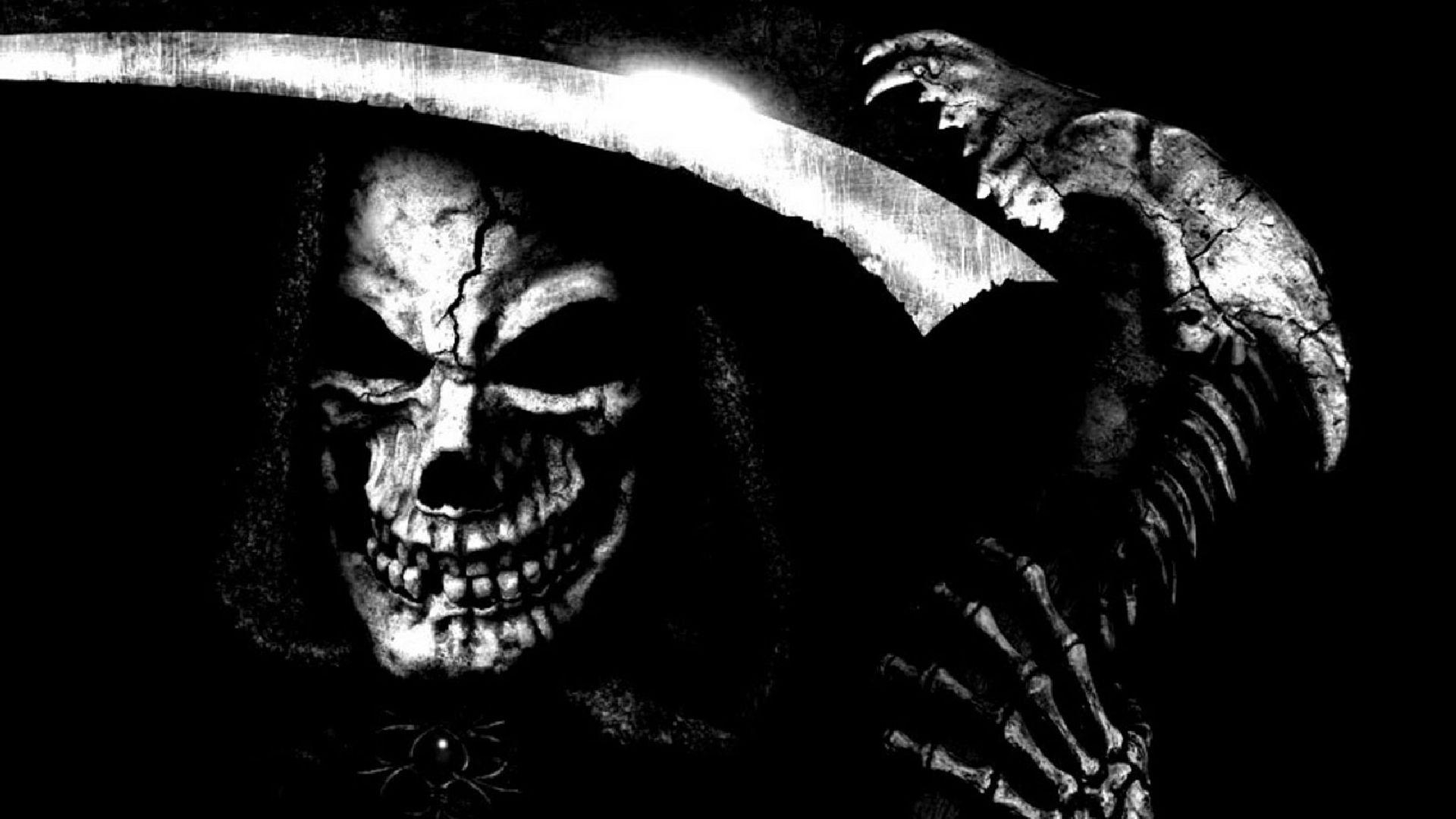 1920x1080 Dark Grim Reaper horror skeletons skull creepy f wallpaper, Desktop