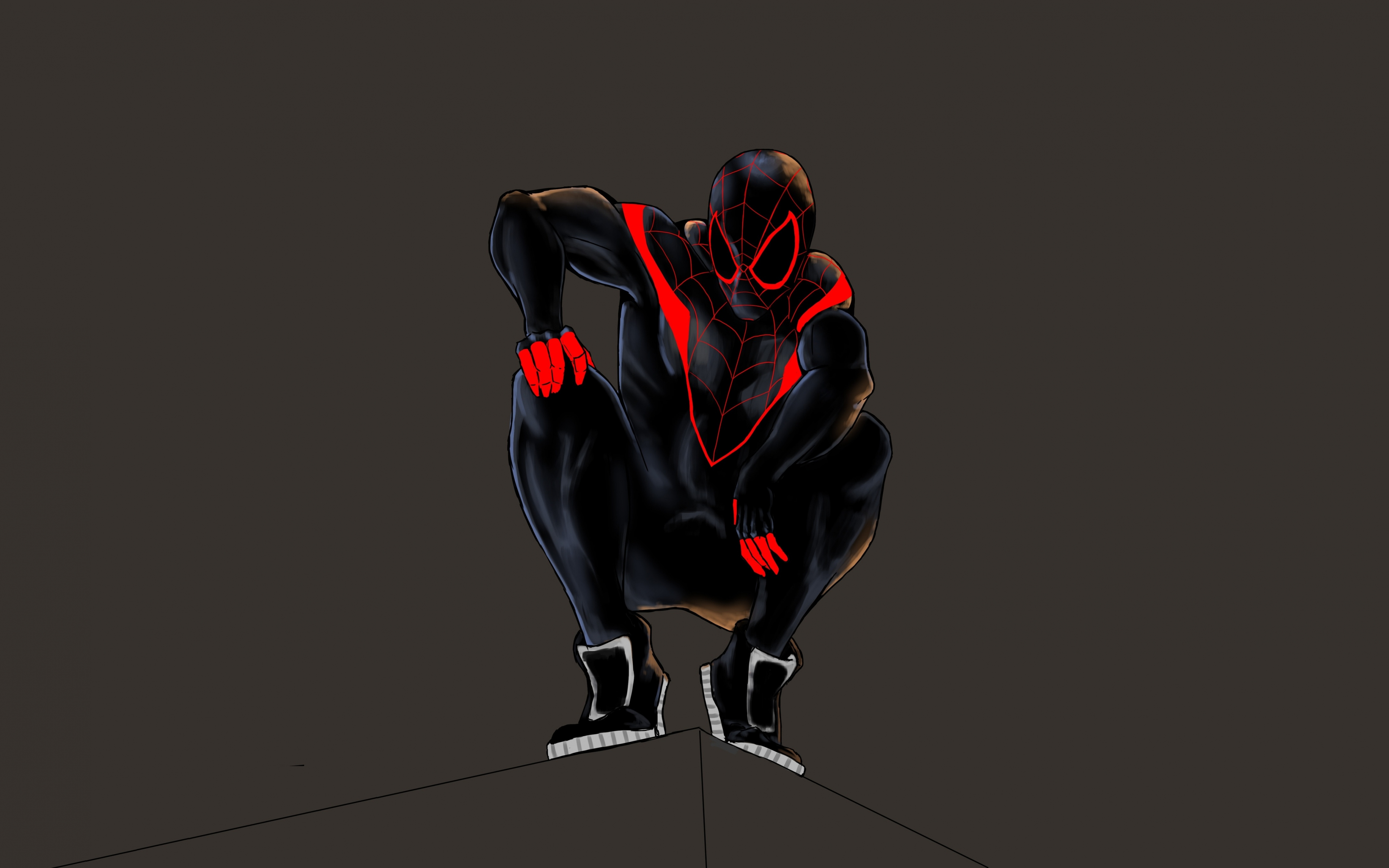 3840x2400 Download Wallpaper  Black, Spider Man, Minimal, Artwork 4k Wallaper, 4k Ultra HD 16:10 Wallpaper,  HD Background, 8844, Desktop