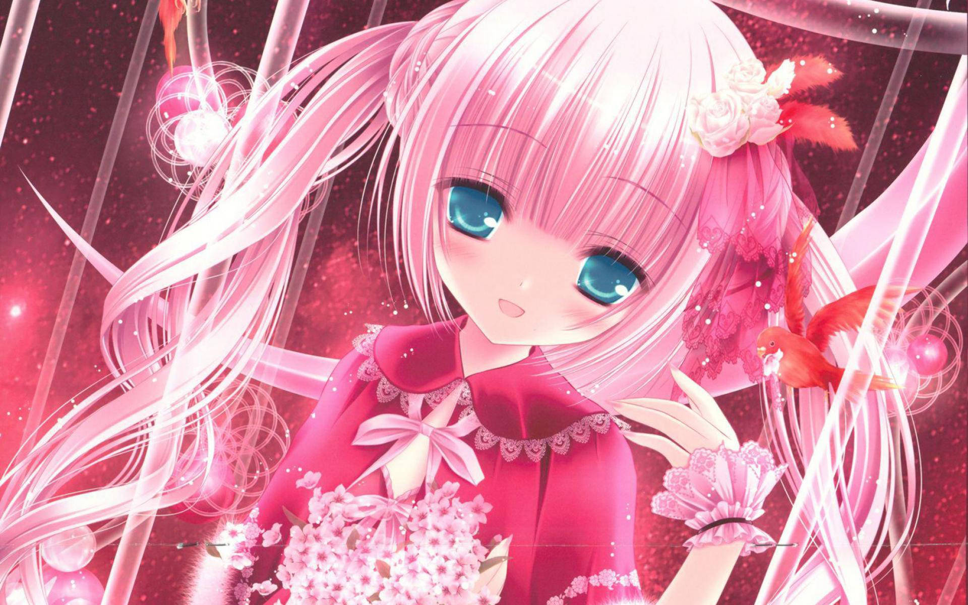 1920x1200 Pink Anime Aesthetic Wallpaper, Desktop