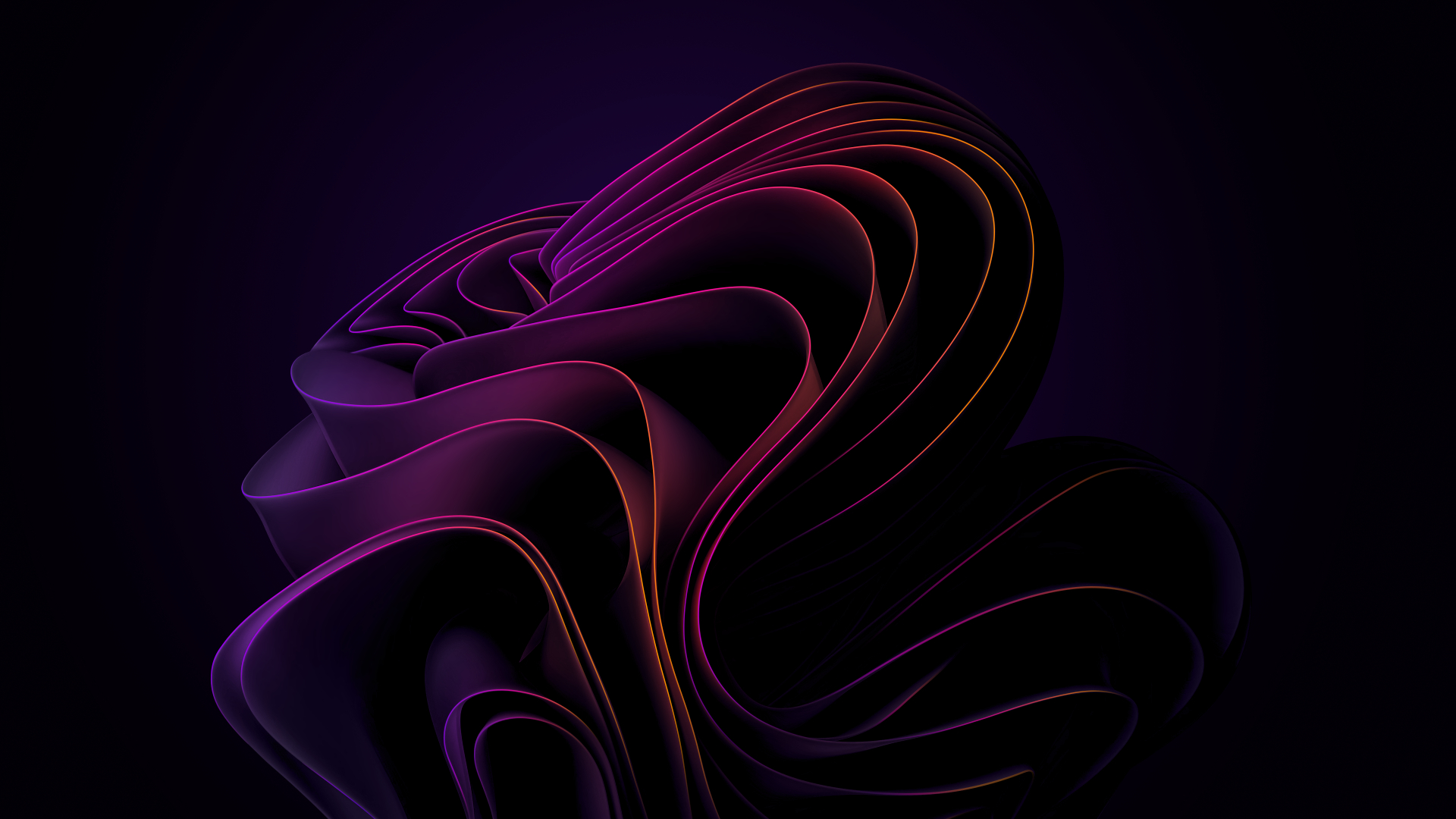 1920x1080 Windows 11 Wallpaper 4K, Purple abstract, Dark background, Desktop