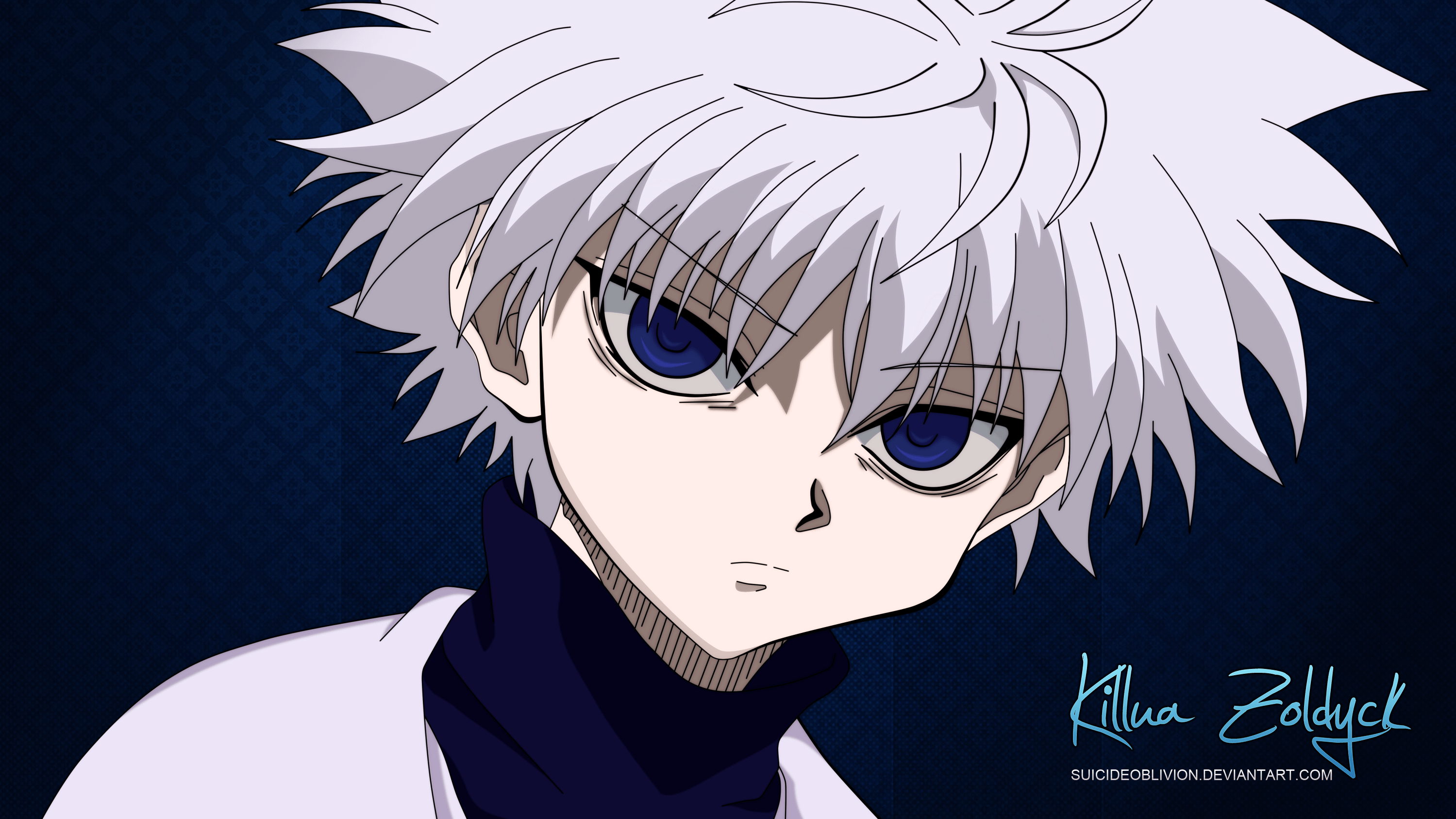 3000x1690 Request Can someone remove the text? Killua from HxH, Desktop