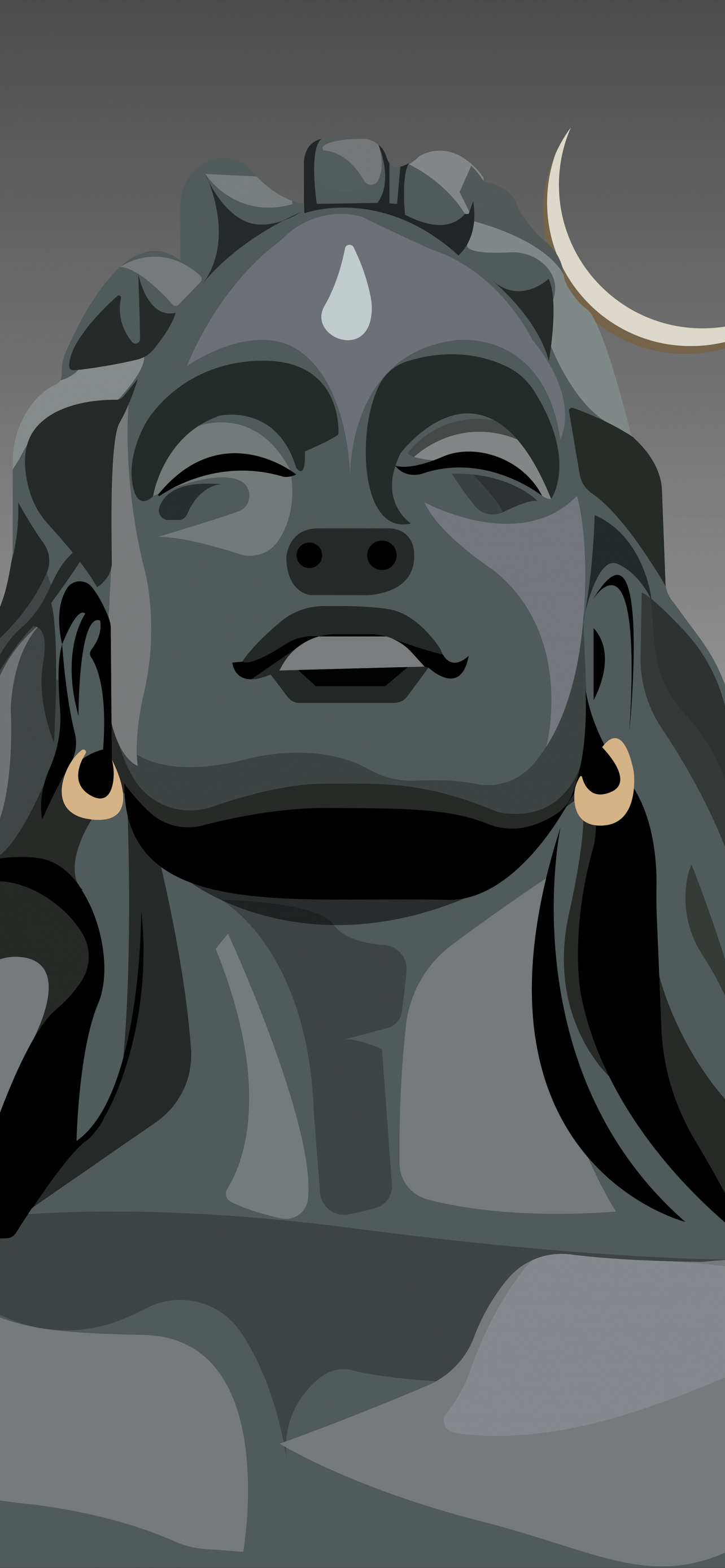 1290x2780 Adiyogi Wallpaper 4K, Minimalist, Lord, Phone