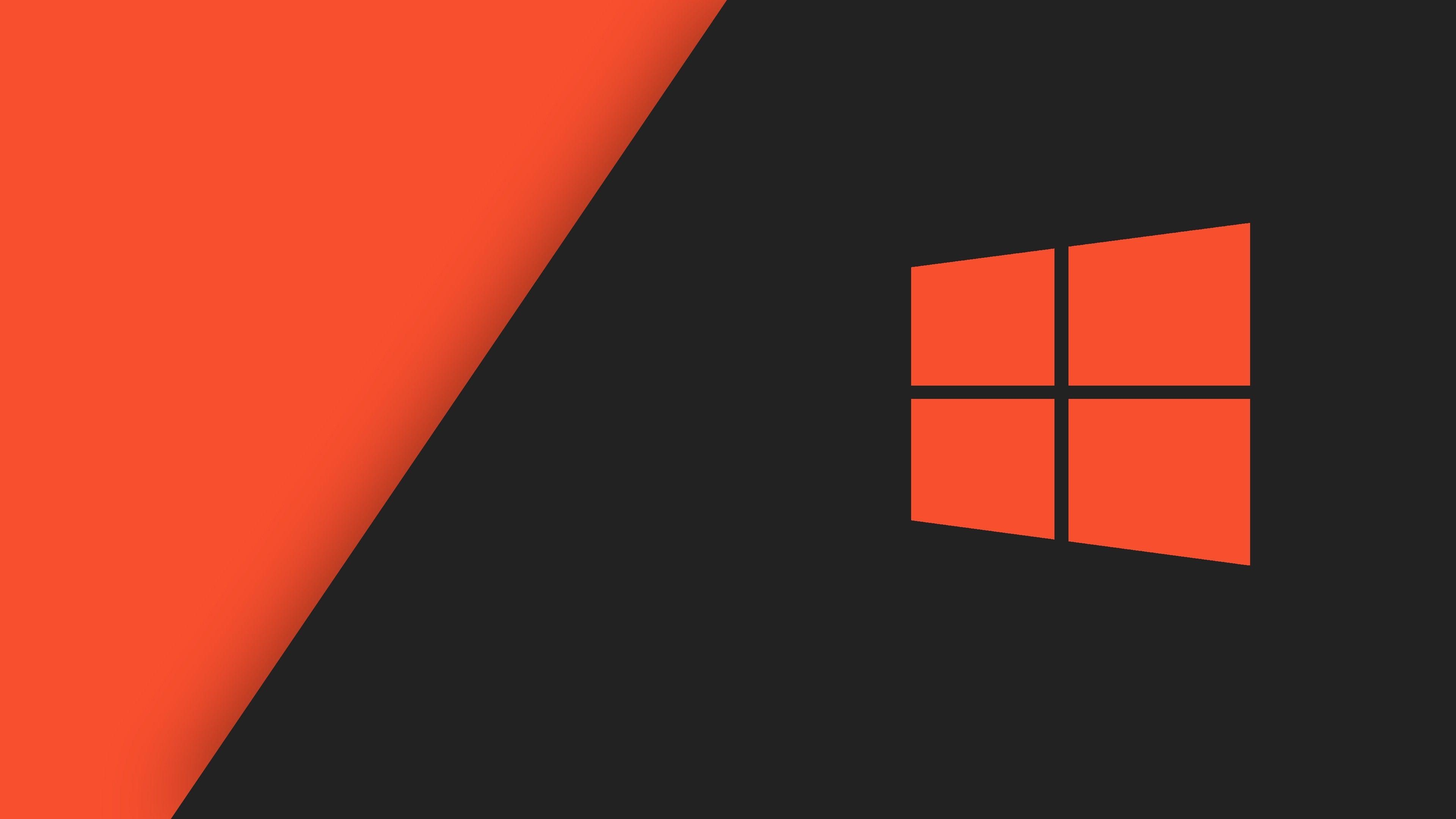 3840x2160 Orange Microsoft Wallpaper, Desktop