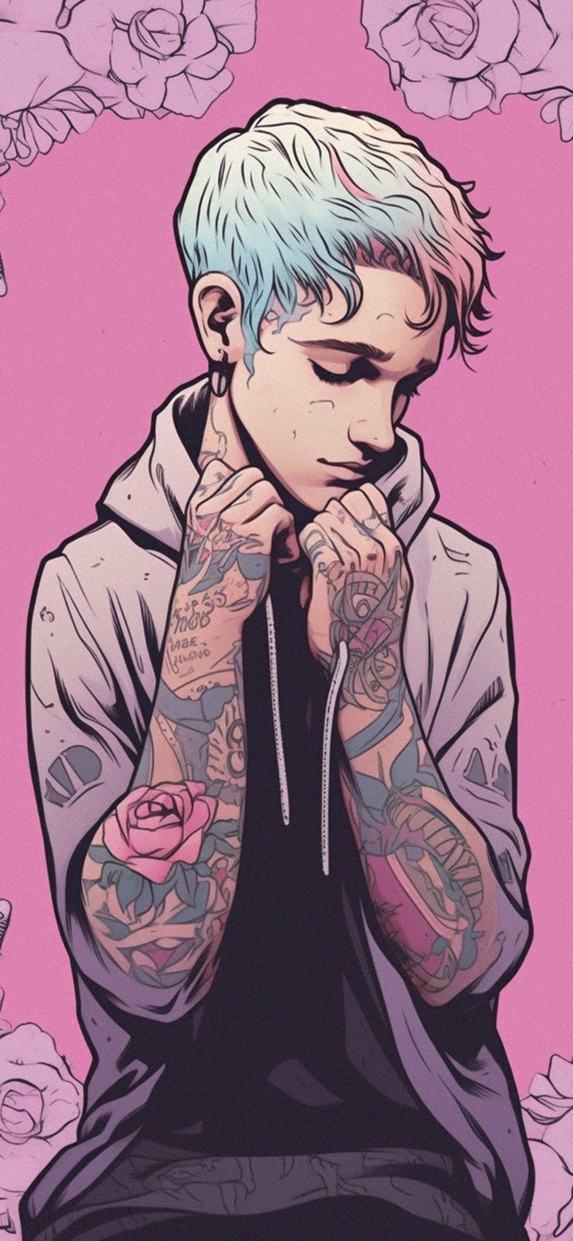 1190x2560 Pink Boy Aesthetic Wallpaper, Phone